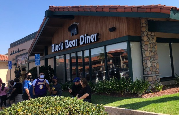 Diners await their names being called at the Black Bear Diner in Tarzana. (Photo by Merrill Shindler)