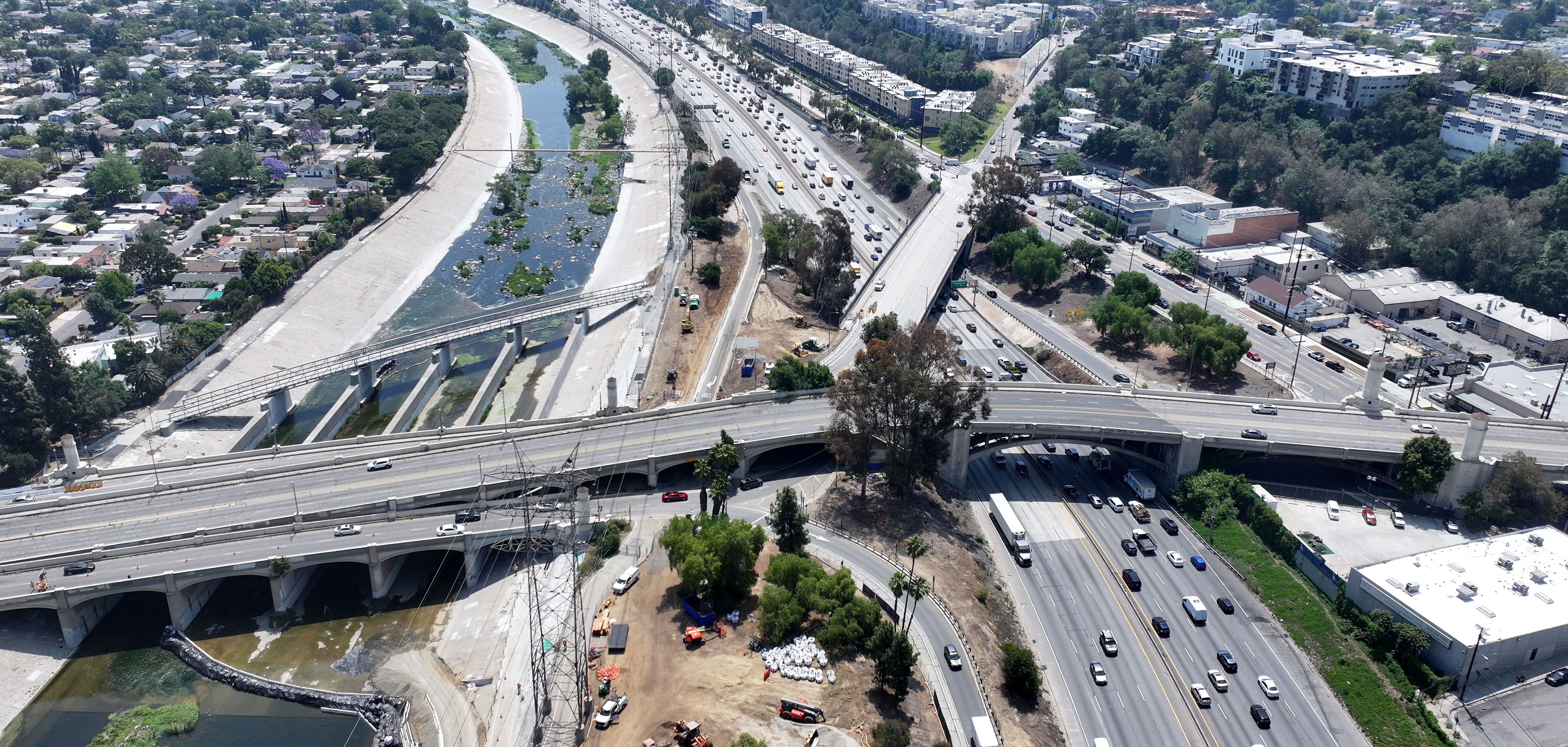 The Glendale Hyperion Bridge, a historic landmark that crosses the...