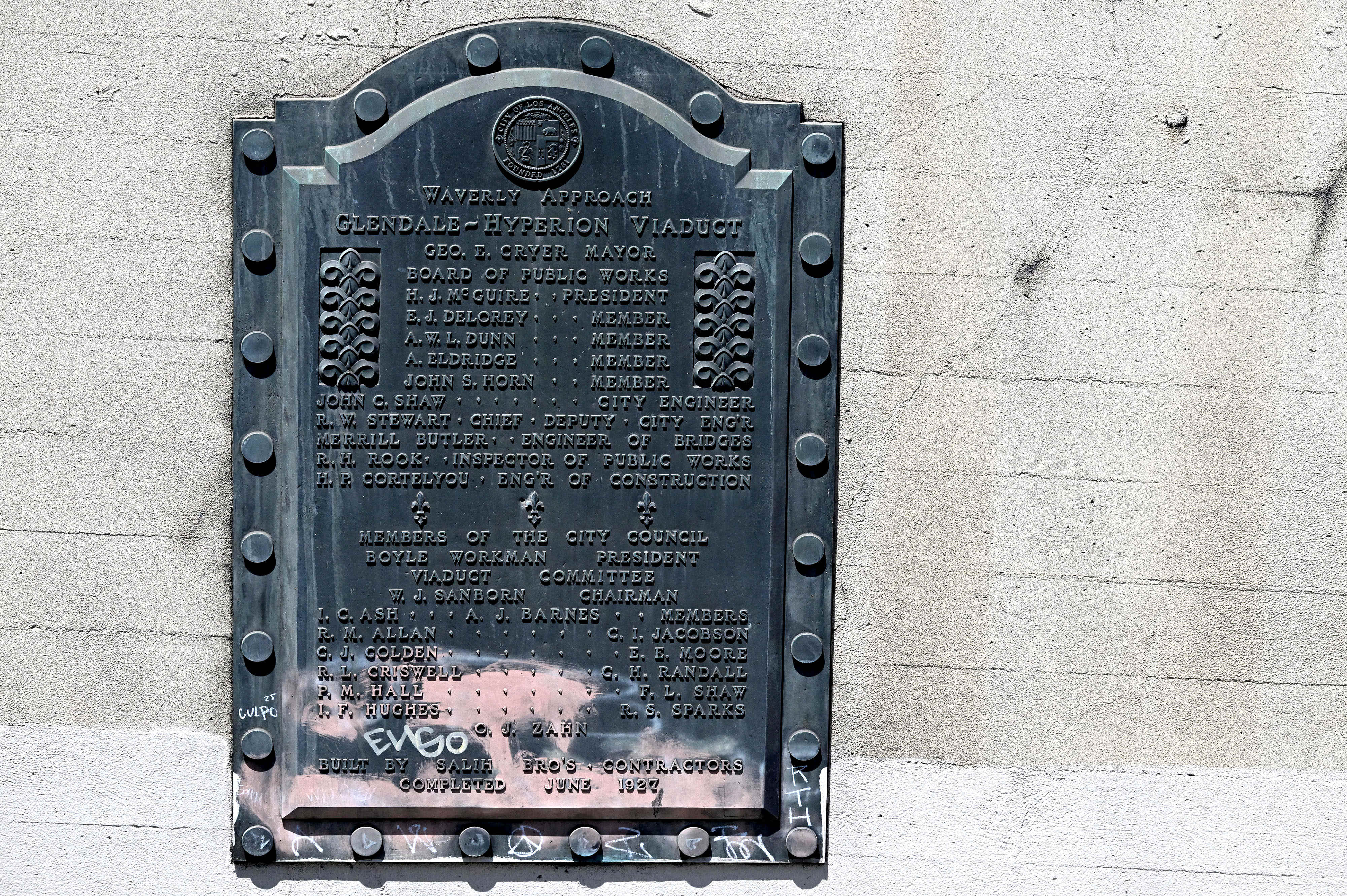 The Glendale Hyperion Bridge, a historic landmark that crosses the...
