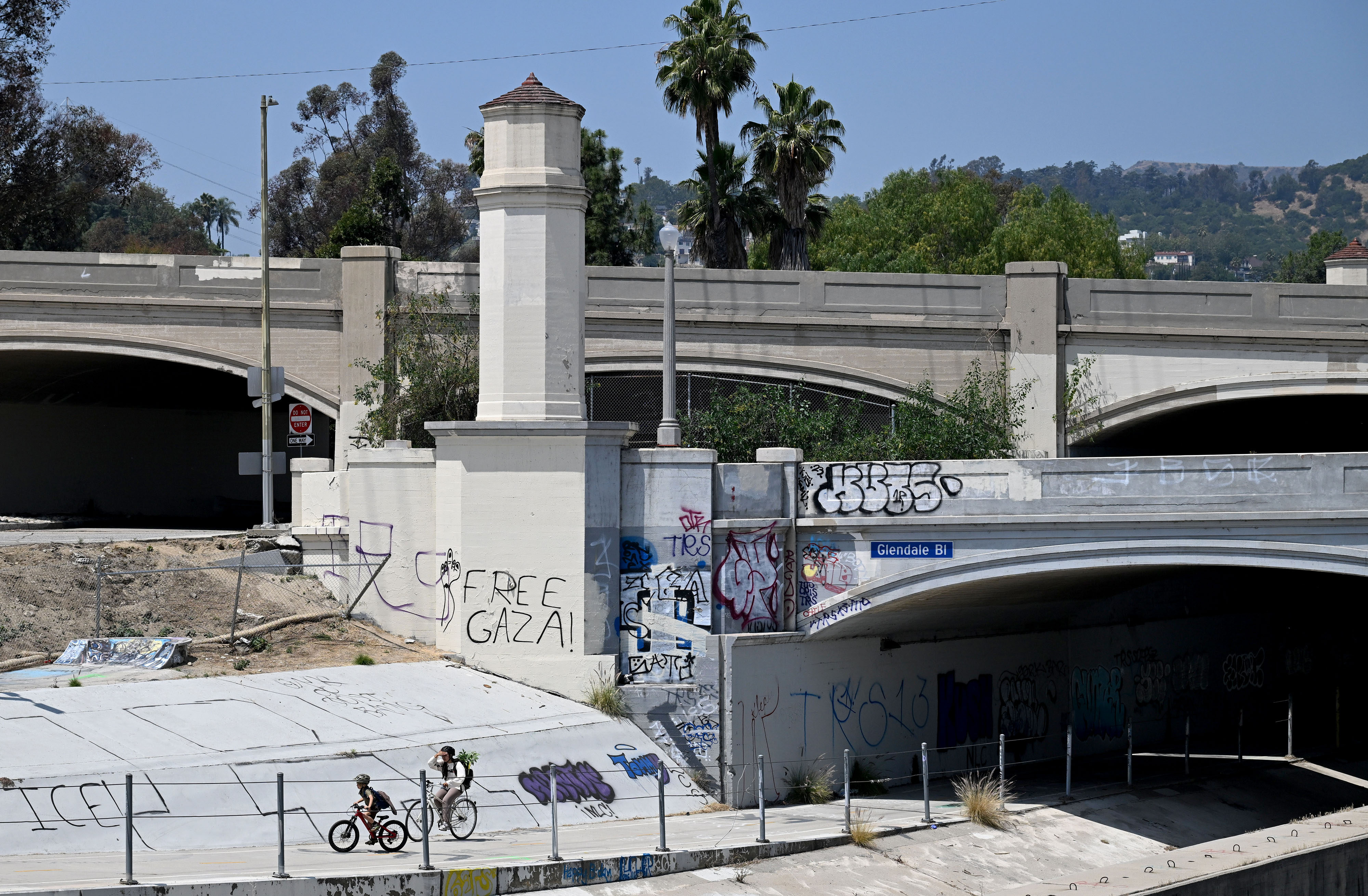 The Glendale Hyperion Bridge, a historic landmark that crosses the...