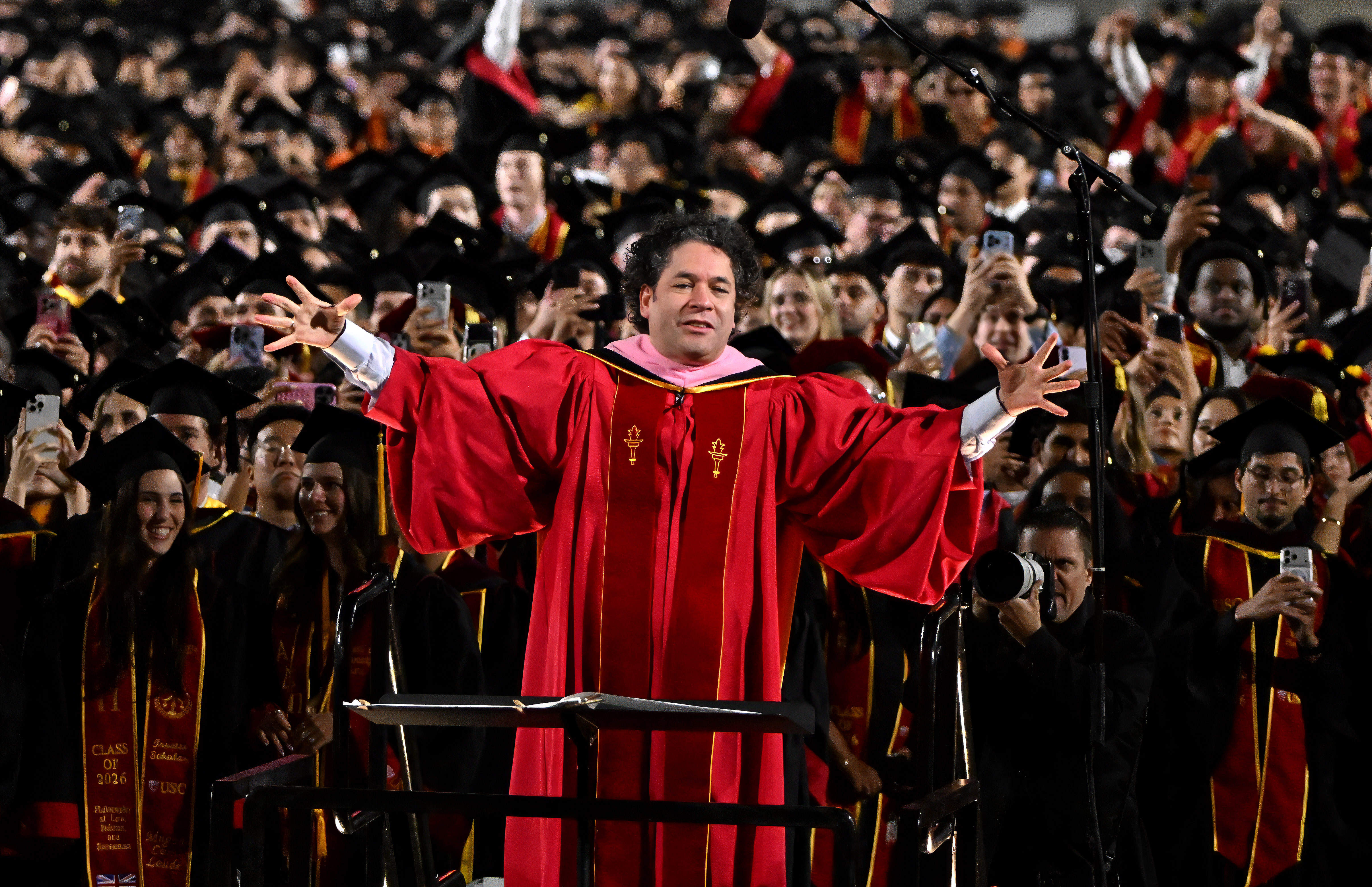 Los Angeles Philharmonic Music and Artistic Director Gustavo Dudamel conducts...