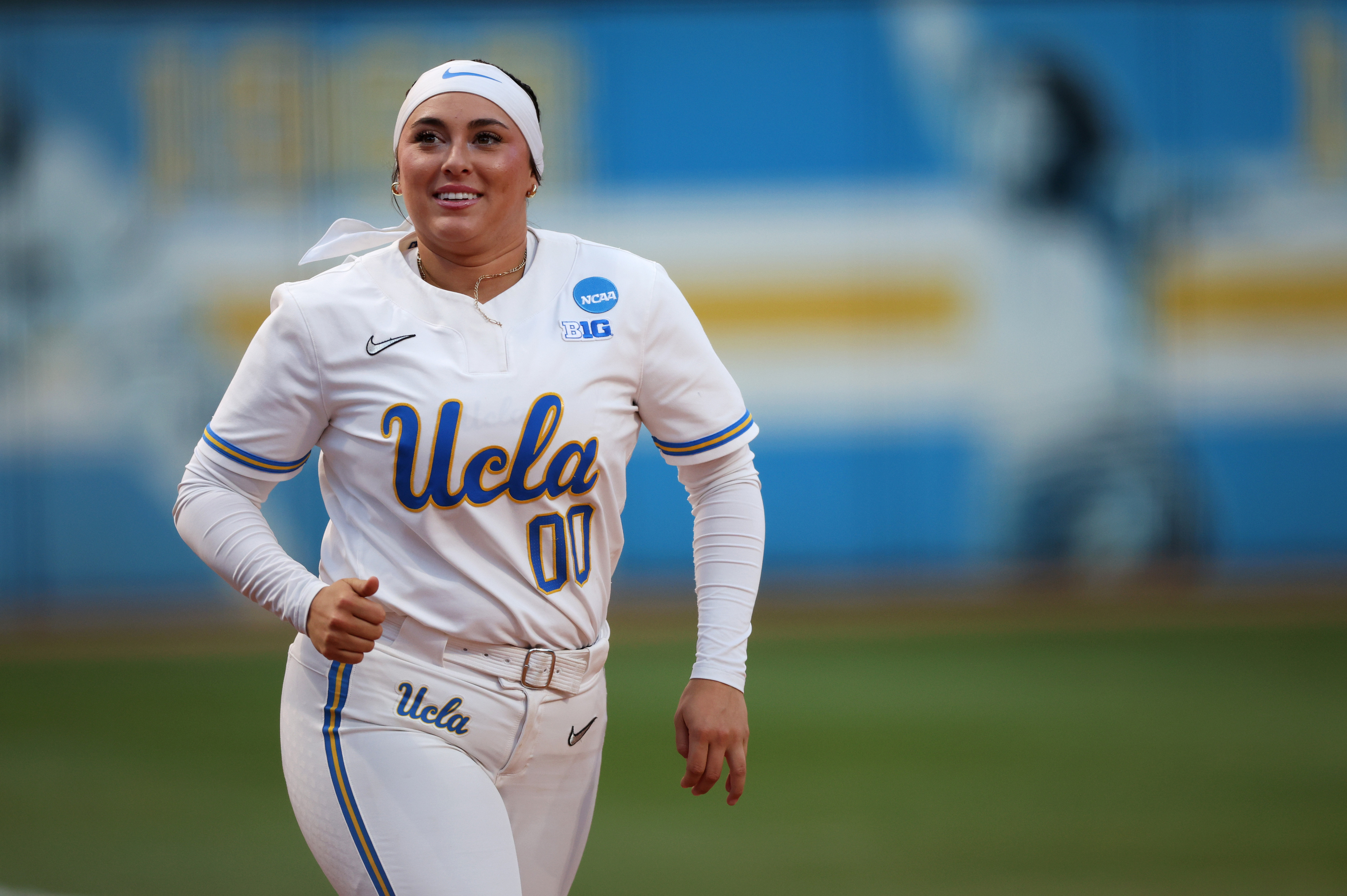 UCLAâs Laci Lopez is introduced before the Bruins’ NCAA Los...