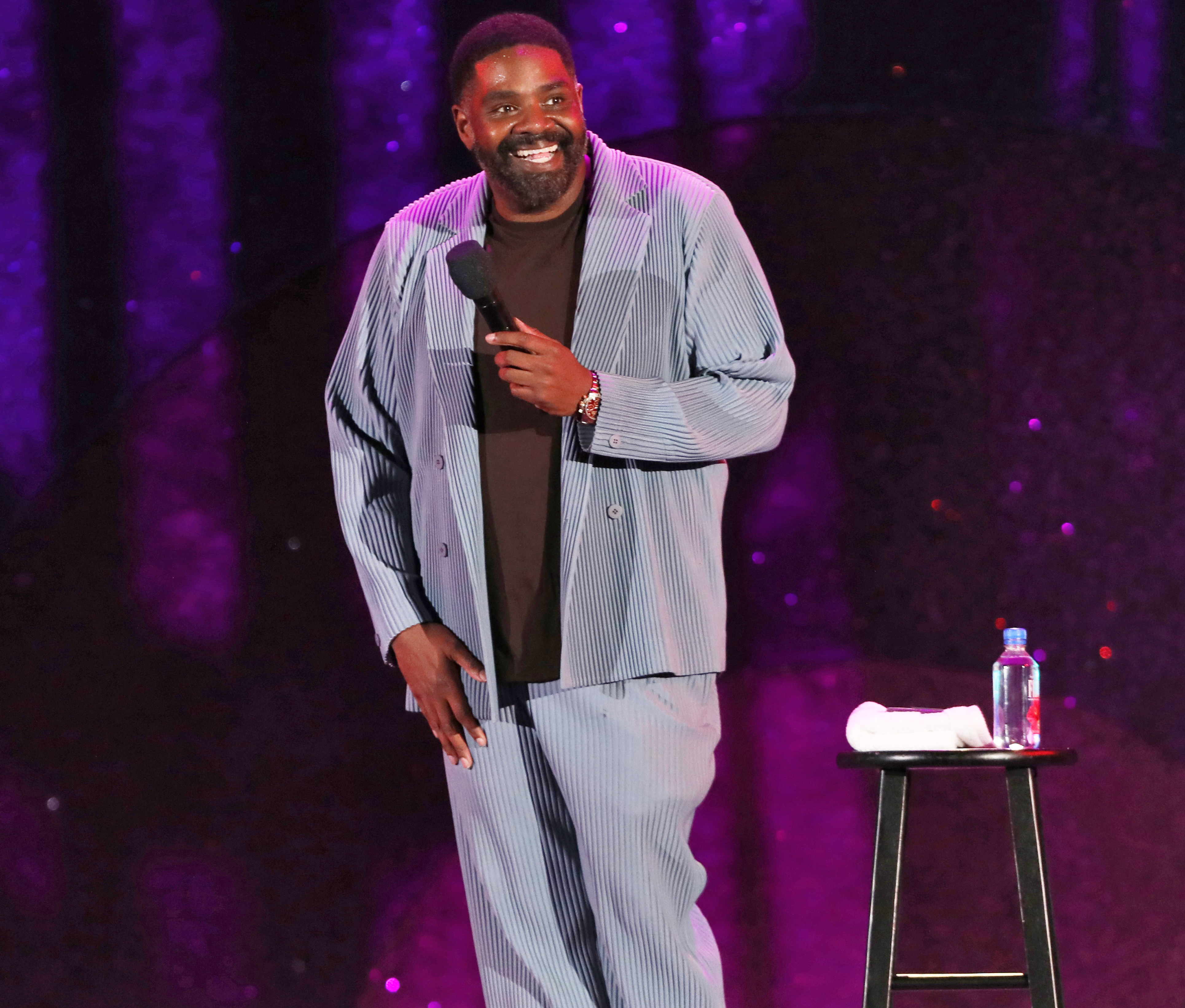 Ron Funches performs at The Night of Too Many Stars...
