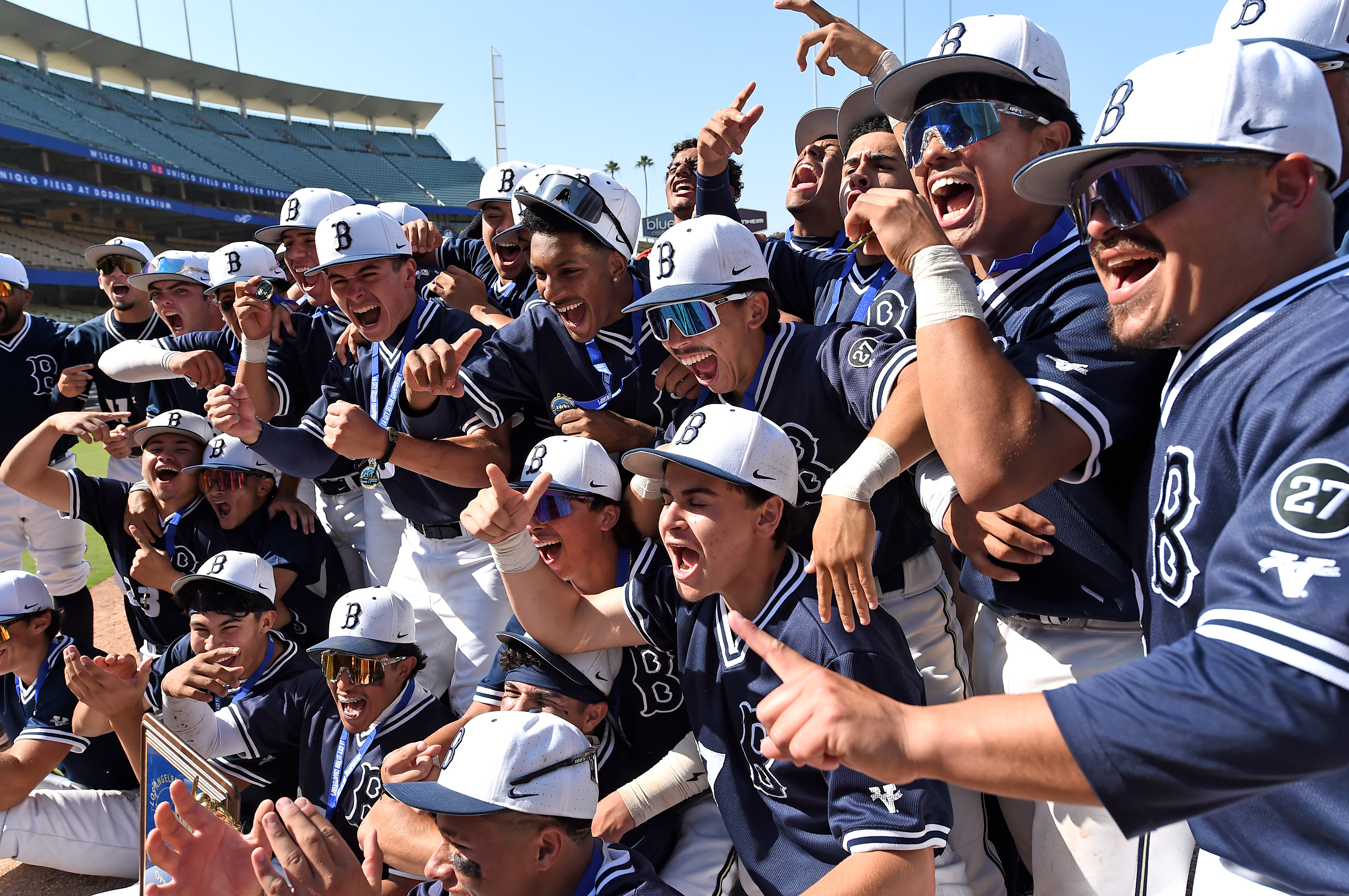 Birmingham celebrates their victory over El Camino Real in the...