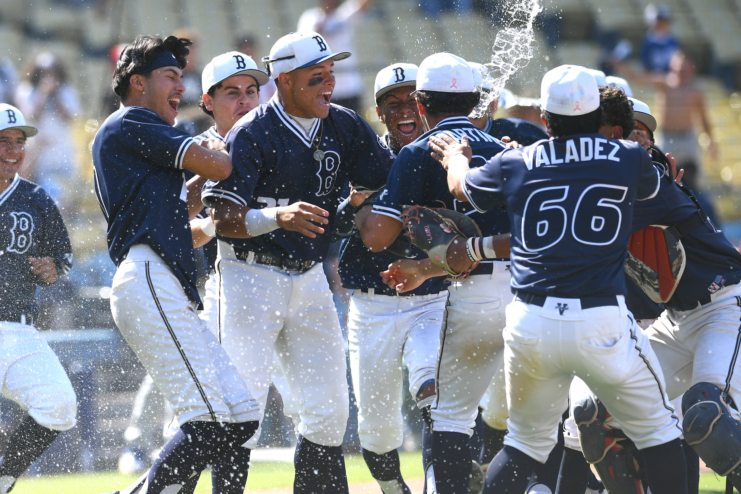Birmingham players celebrate their victory over El Camino Real in...