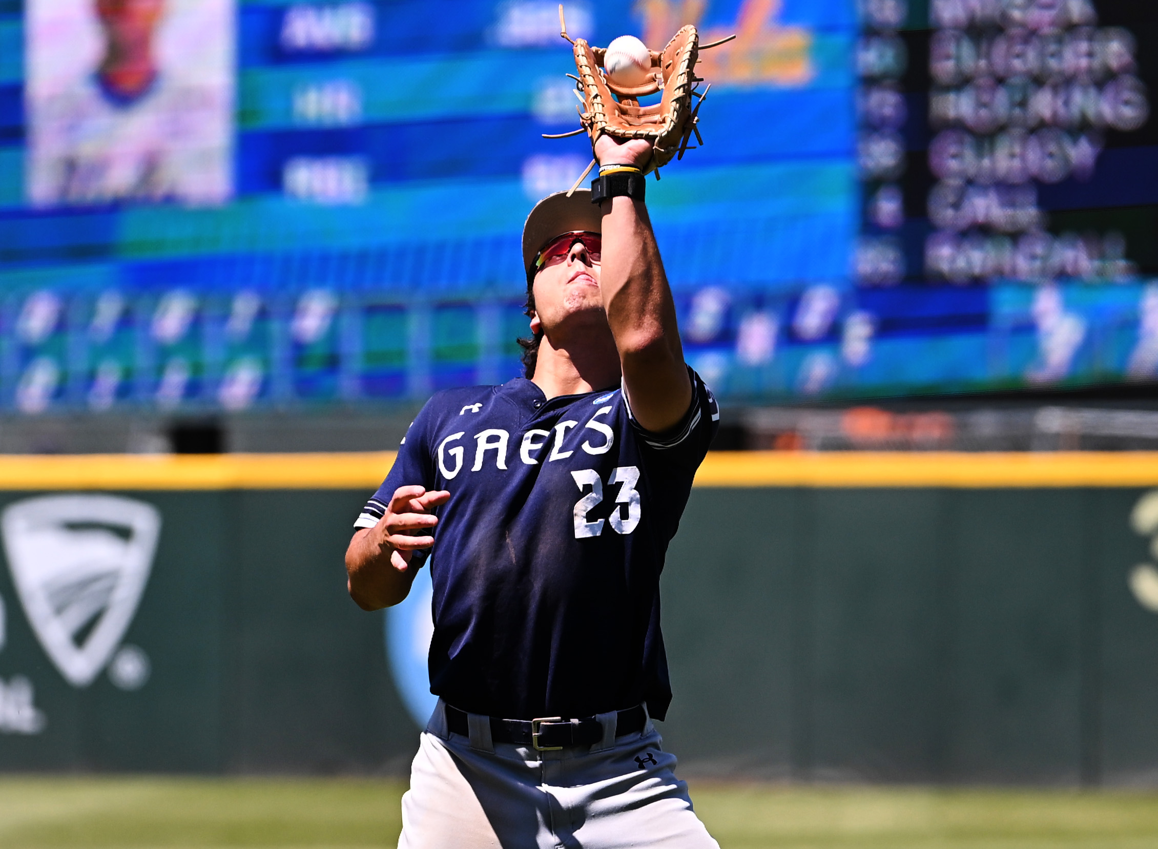 First baseman Makoa Sniffen #23 of the Saint Mary’s (CA)...