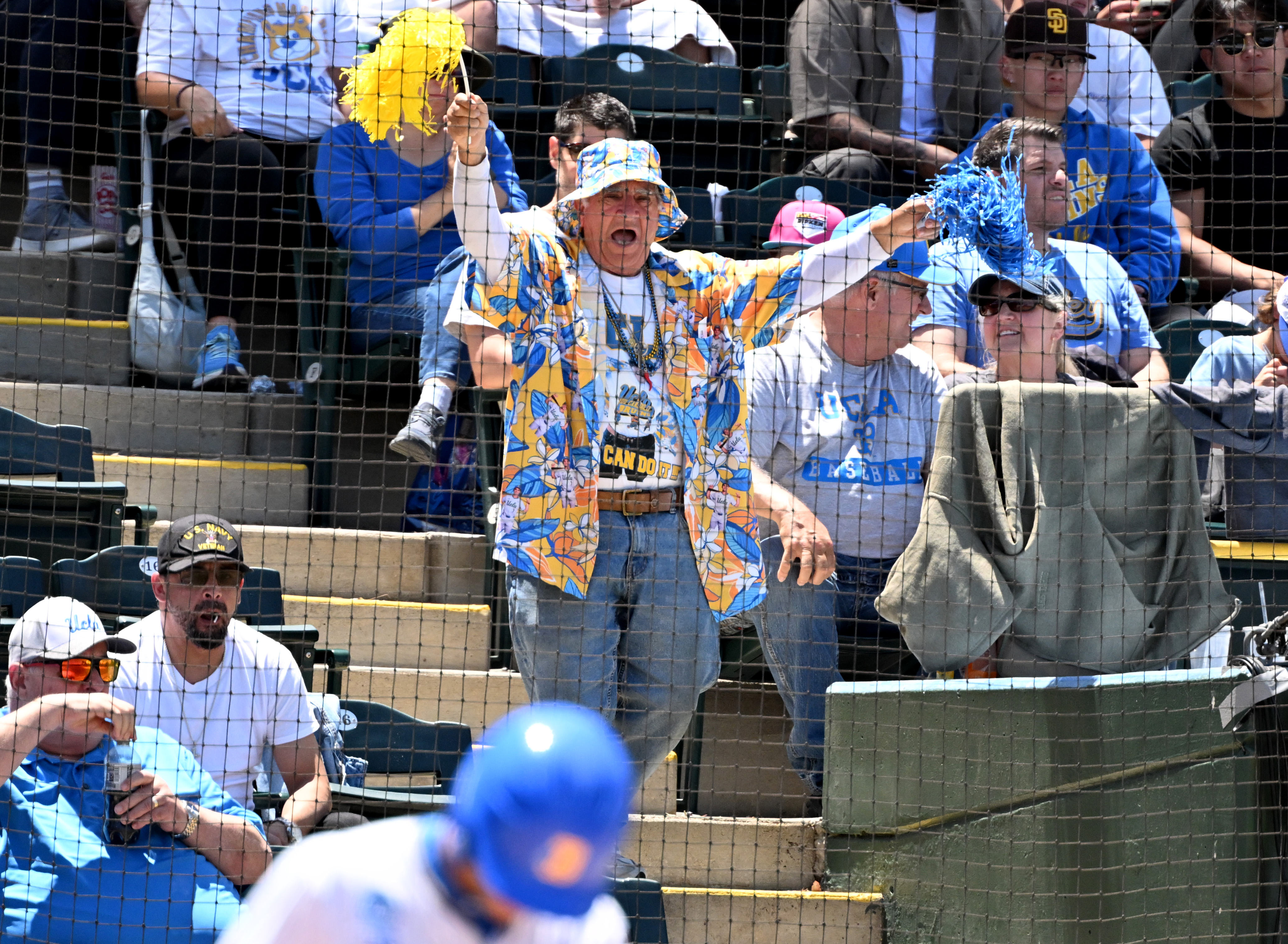 UCLA Bruin fans in the fifth inning of game one...