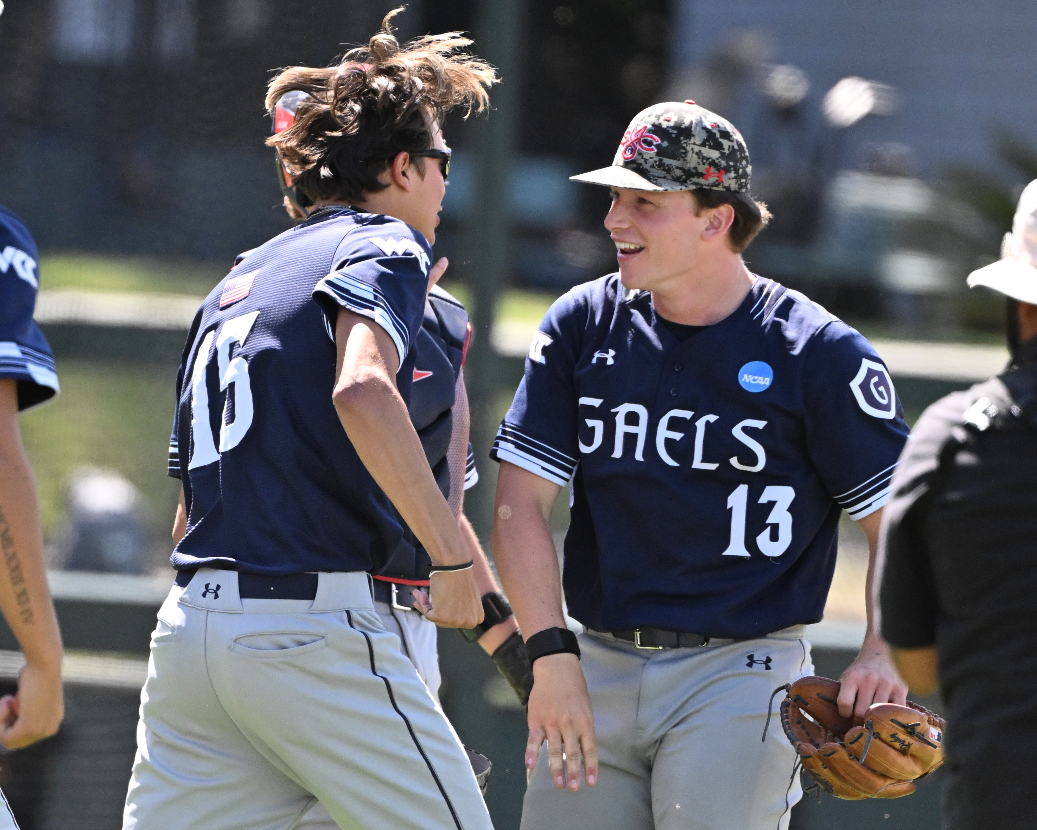 Relief pitcher Cam Staton #13 of the Saint Mary’s (CA)...