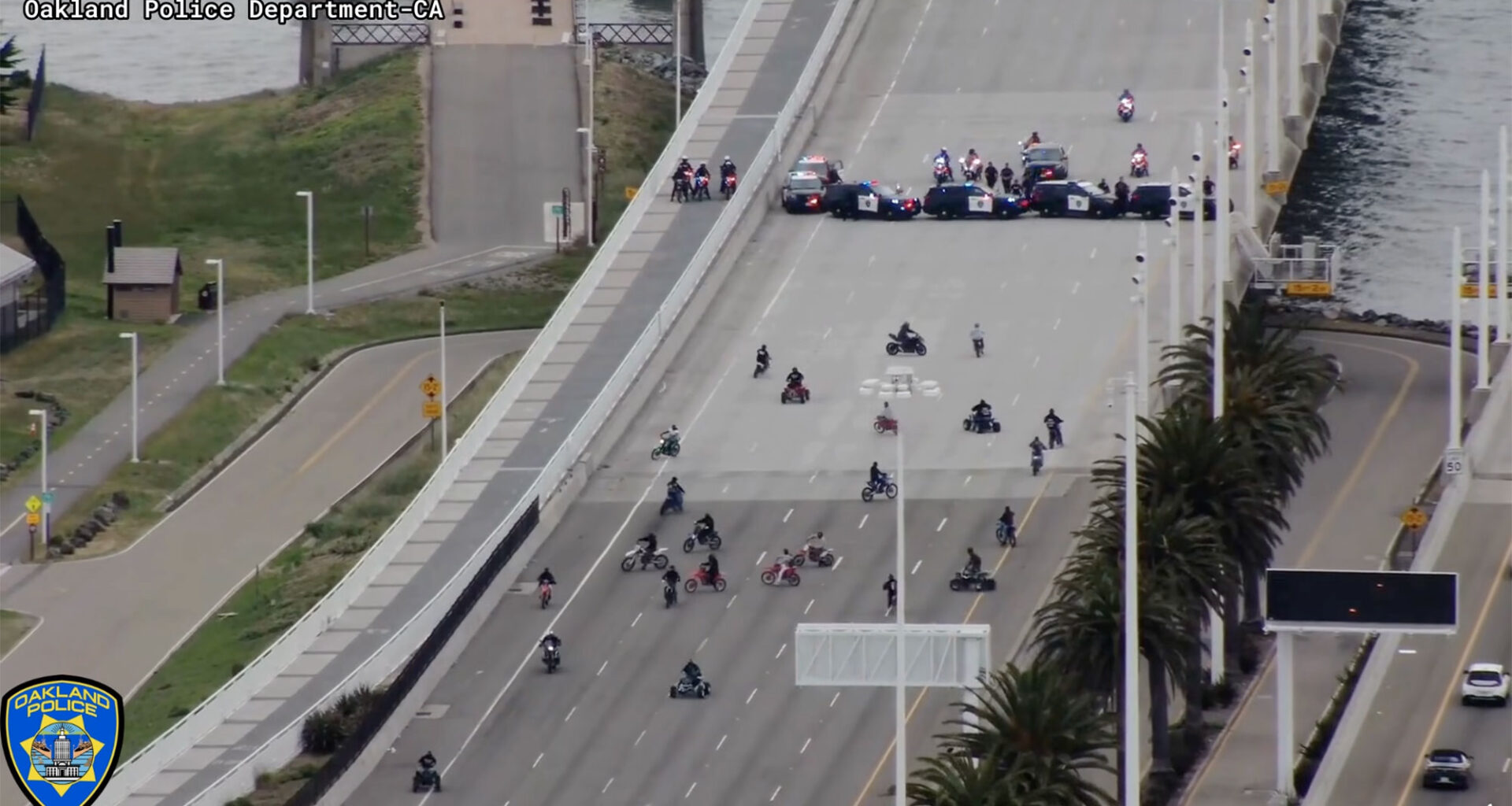 Oakland police arrest 9, impound dozens of vehicles in weekend Bay Bridge sideshow