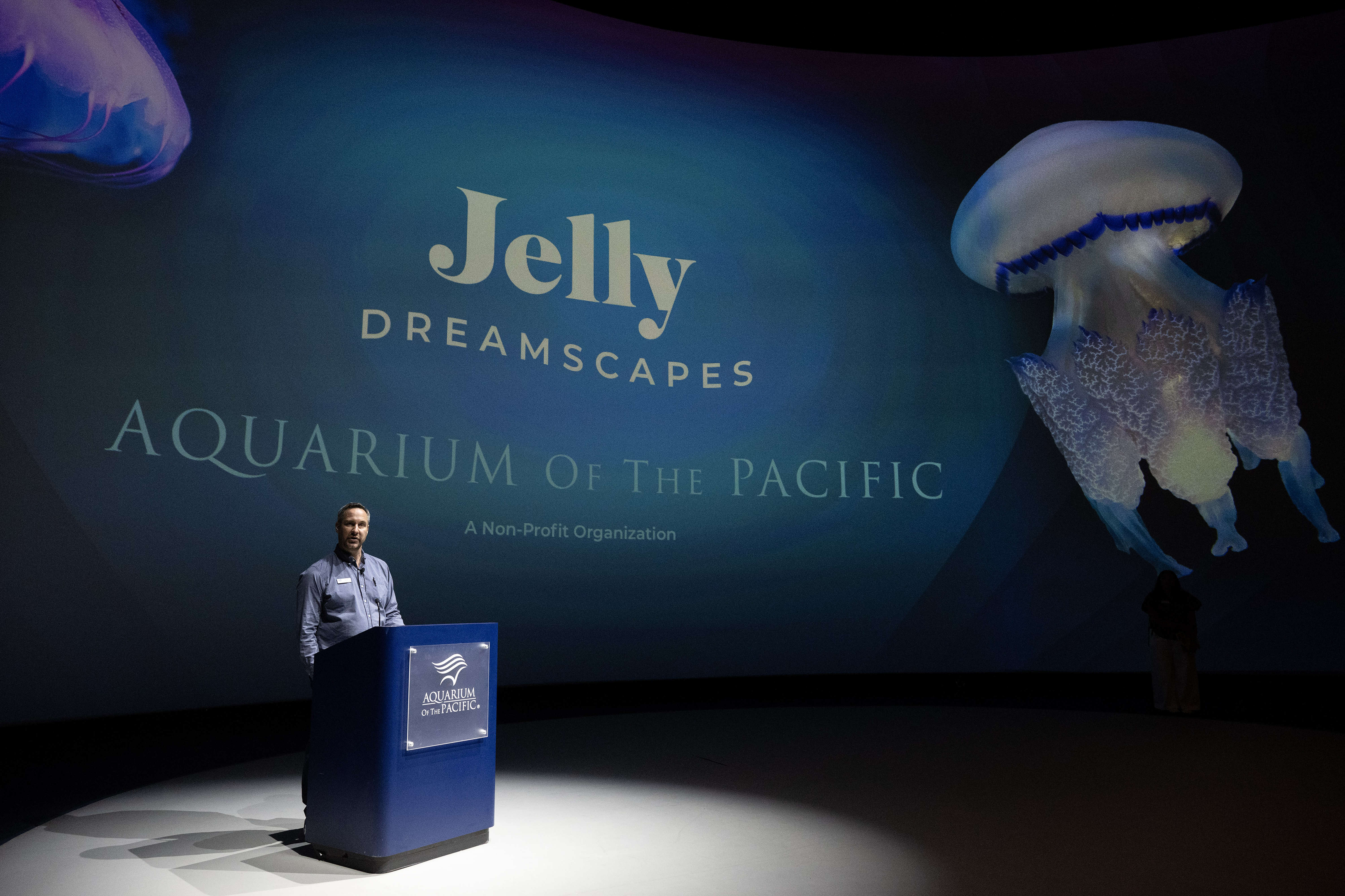 Vice president of animal care, fish and invertebrates Nate Jaros...