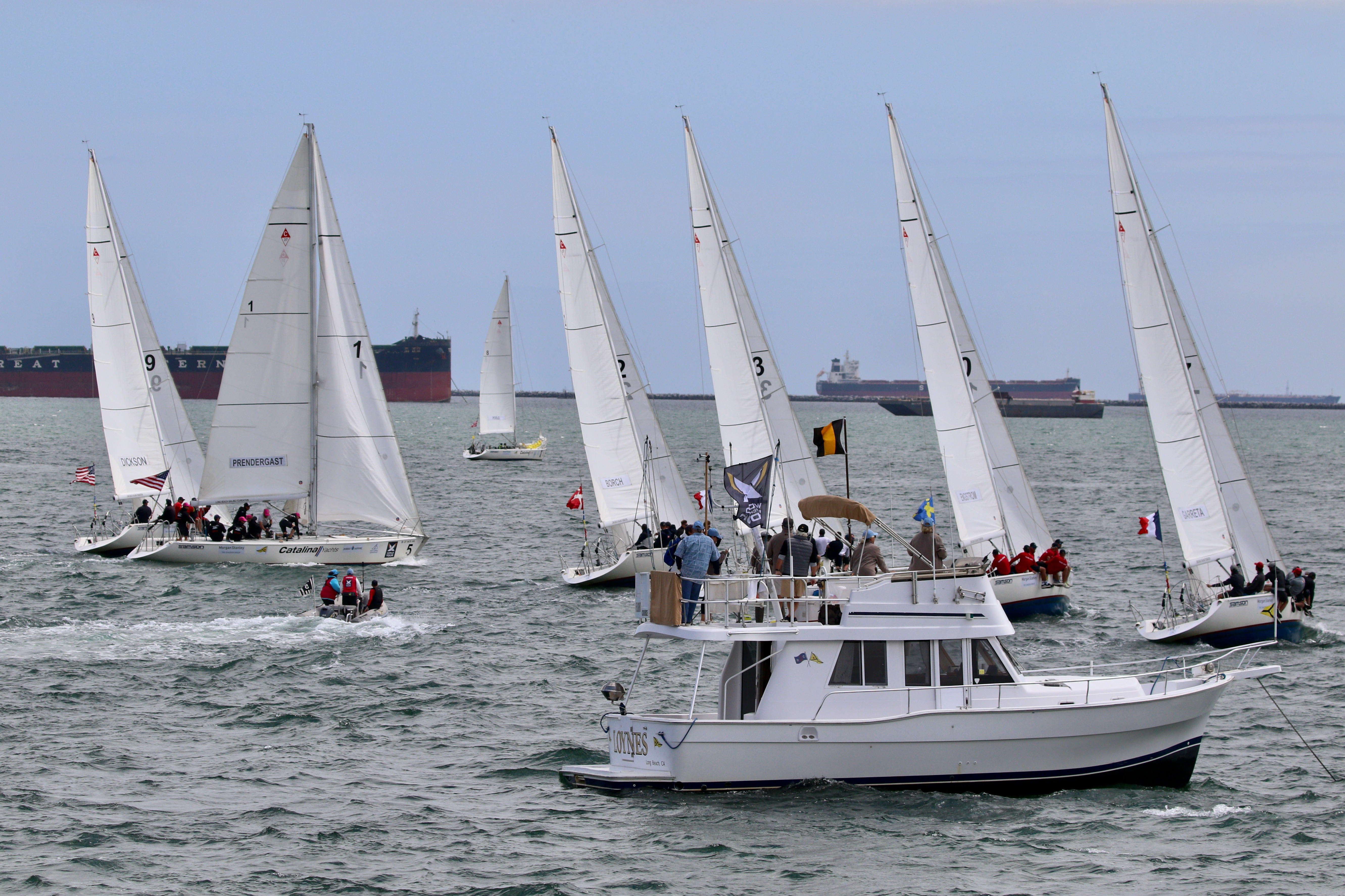 Teams compete in the David Hood ||| Memorial Fleet Race...