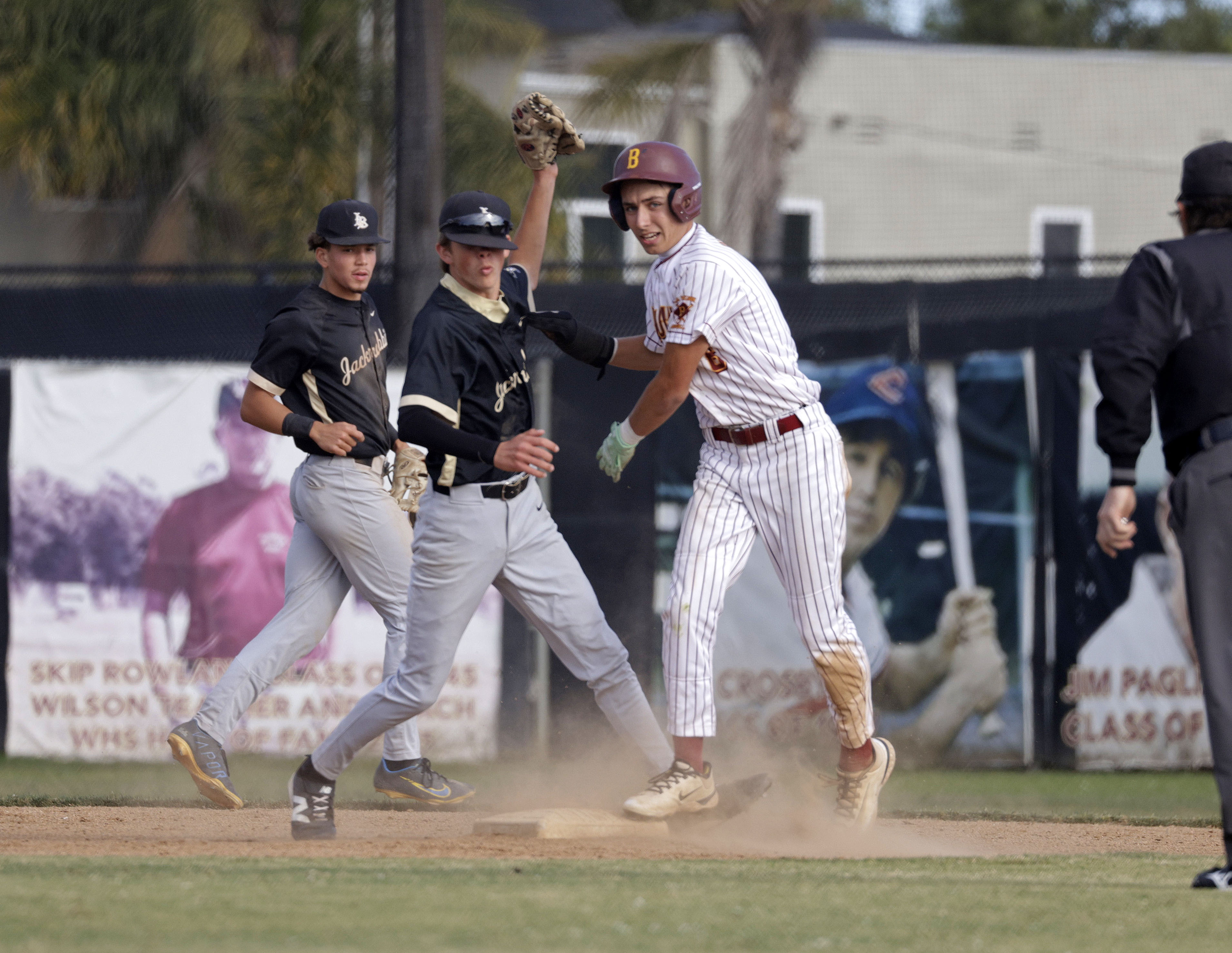 Long Beach Poly’s Cameron Christen (7) waits to hear the...