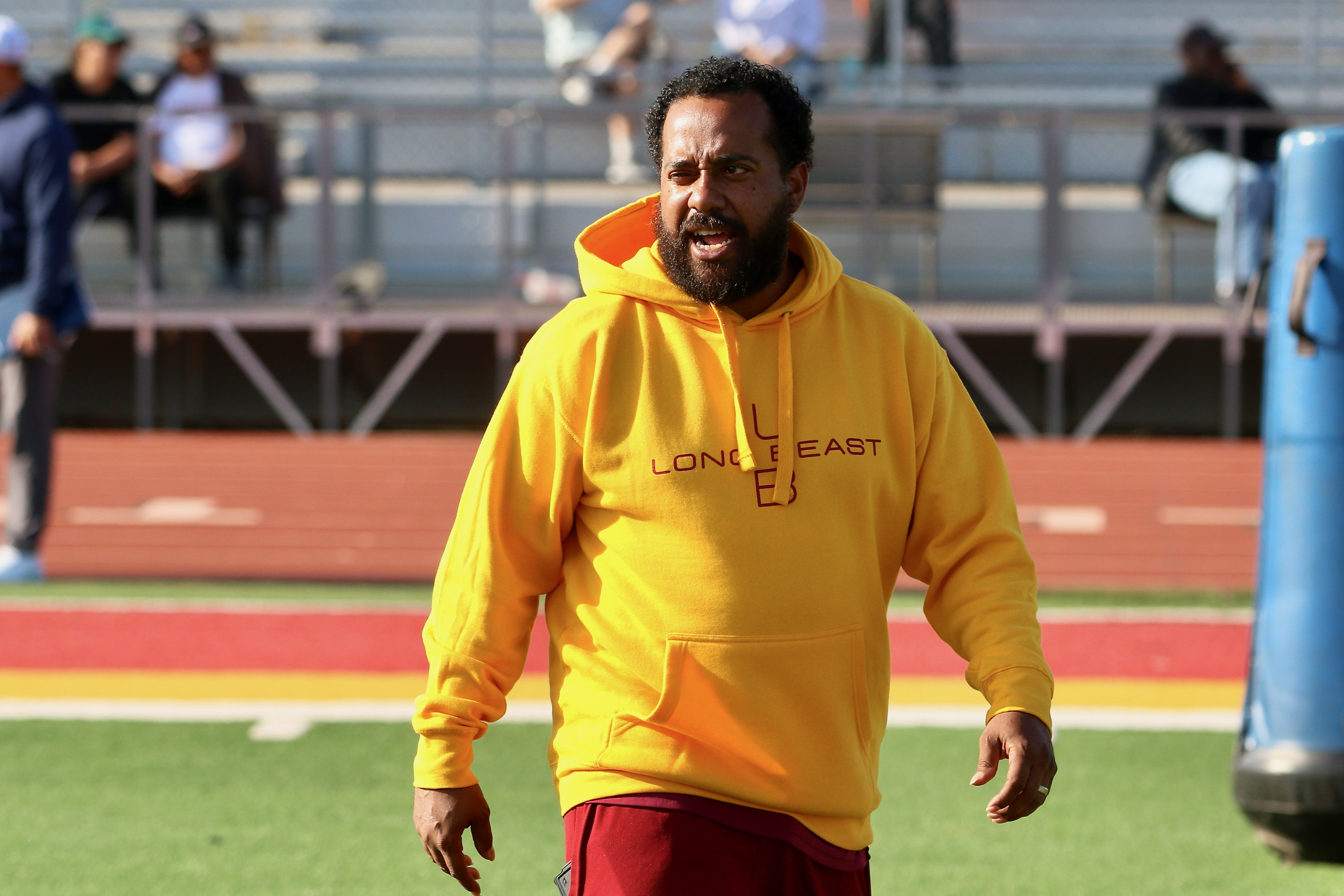 Wilson head coach Raudric Curtis oversees a spring football showcase...