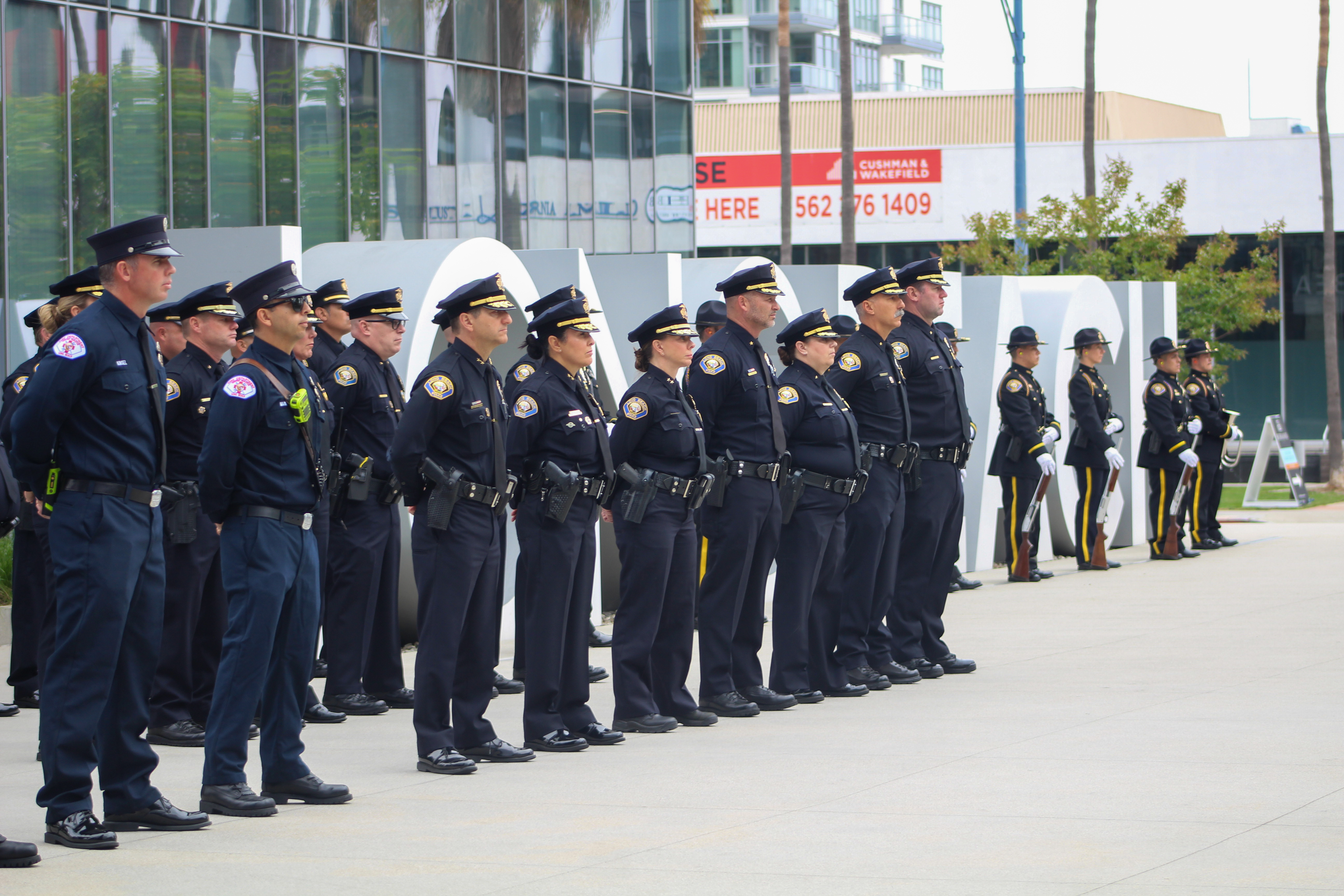 Long Beach honored fallen police employees and firefighters during its...