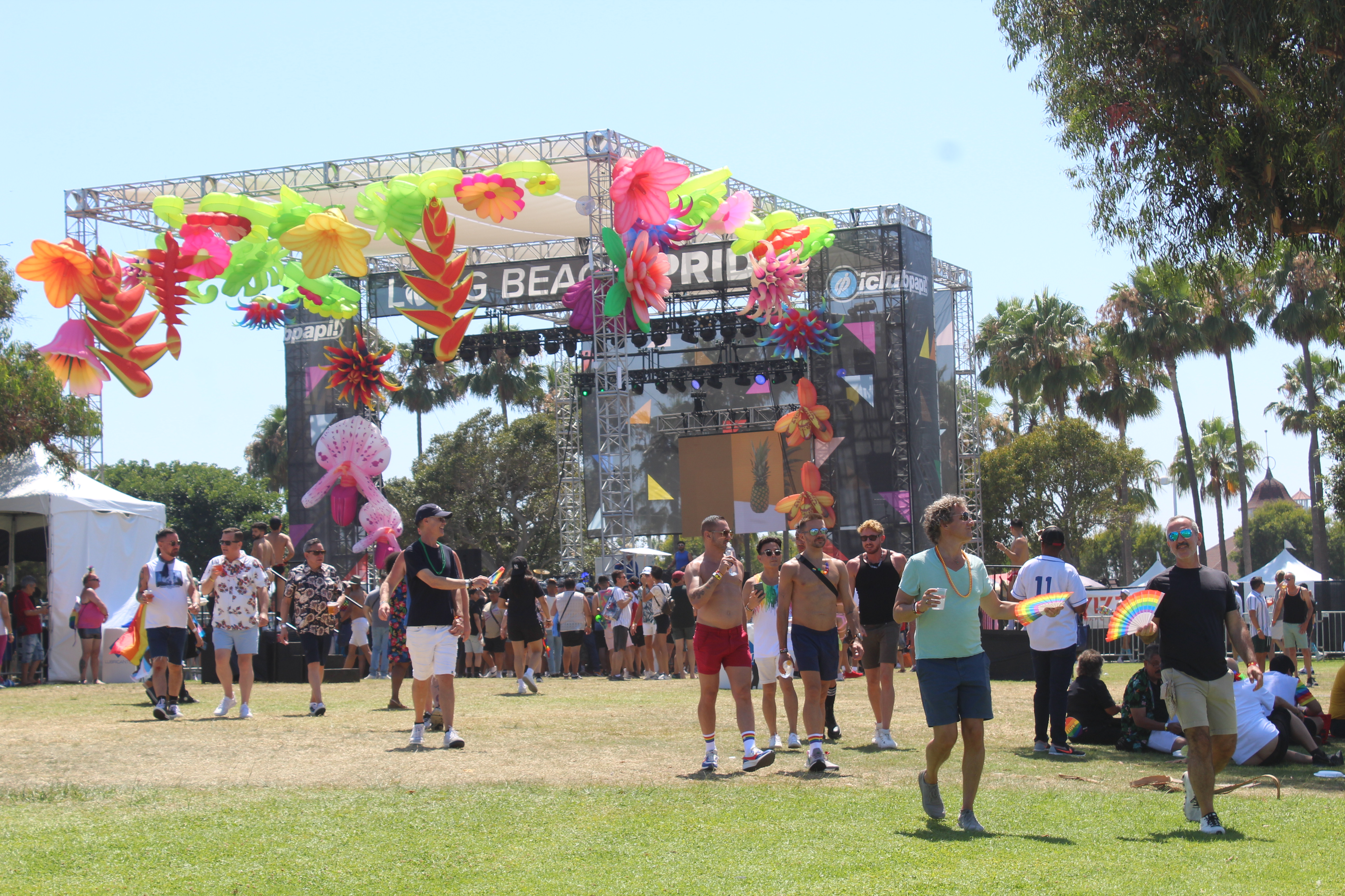 Attendees at the 40th annual Long Beach Pride Festival on...
