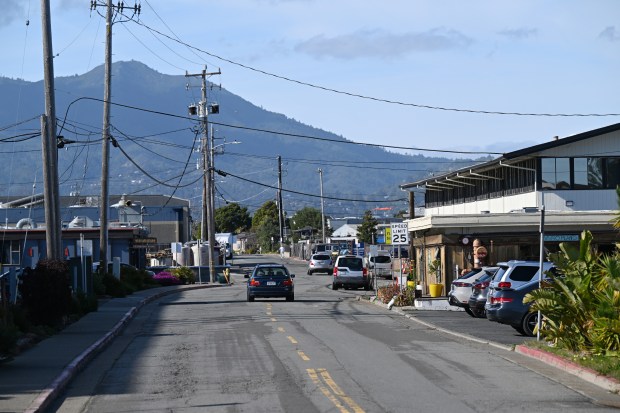 Gate 5 Road in the Marinship area of Sausalito, Calif., on Friday, Feb. 13, 2026. (Alan Dep/Marin Independent Journal)
