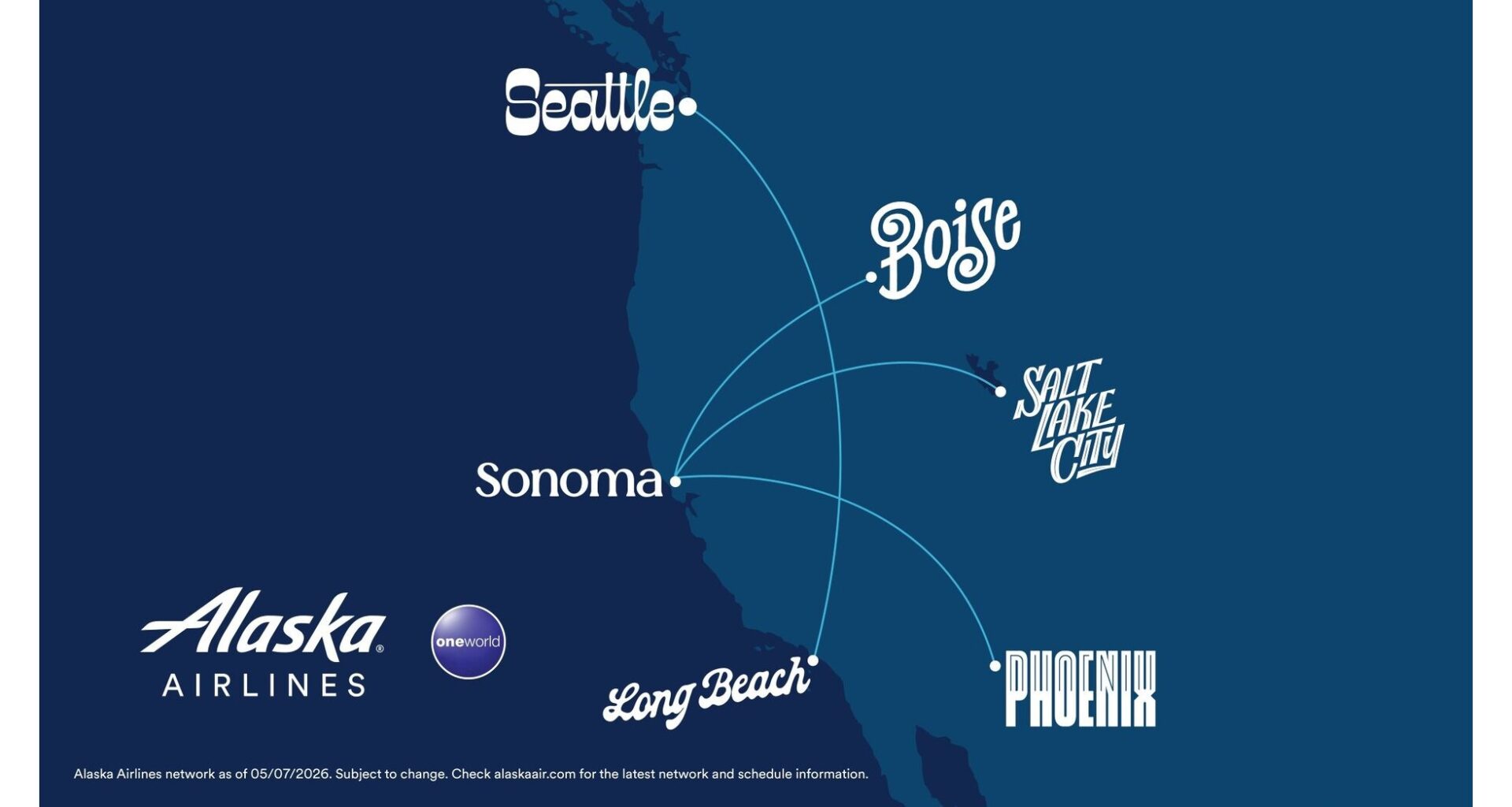 California dreaming - Alaska Airlines expands route network from Santa Rosa and returns to Long Beach with connection to Seattle