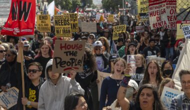 For Protest Organizers, Decrying Oligarchy Now Means Push for State Tax Reform