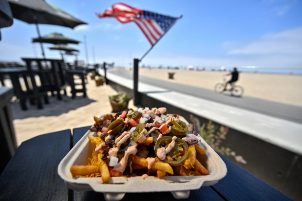 Tri-tip chili fries at Seasalt Honky Tonk at the Beach on Bolsa Chica State Beach in Huntington Beach, CA, on Thursday, June 19, 2025. (Photo by Jeff Gritchen, Orange County Register/SCNG)