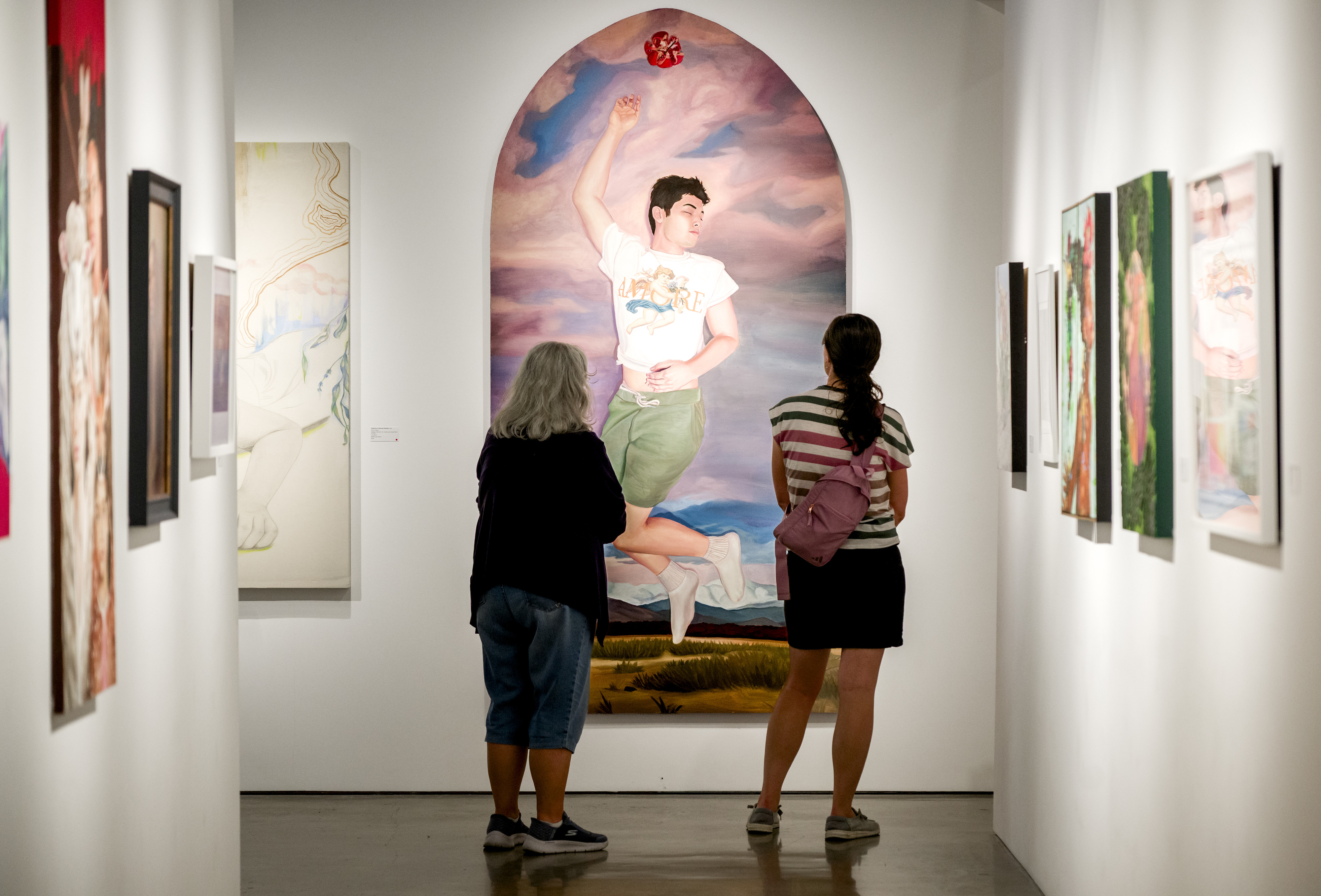 Visitors view âMy Saint Sebastianâ by Jose Soria at the...
