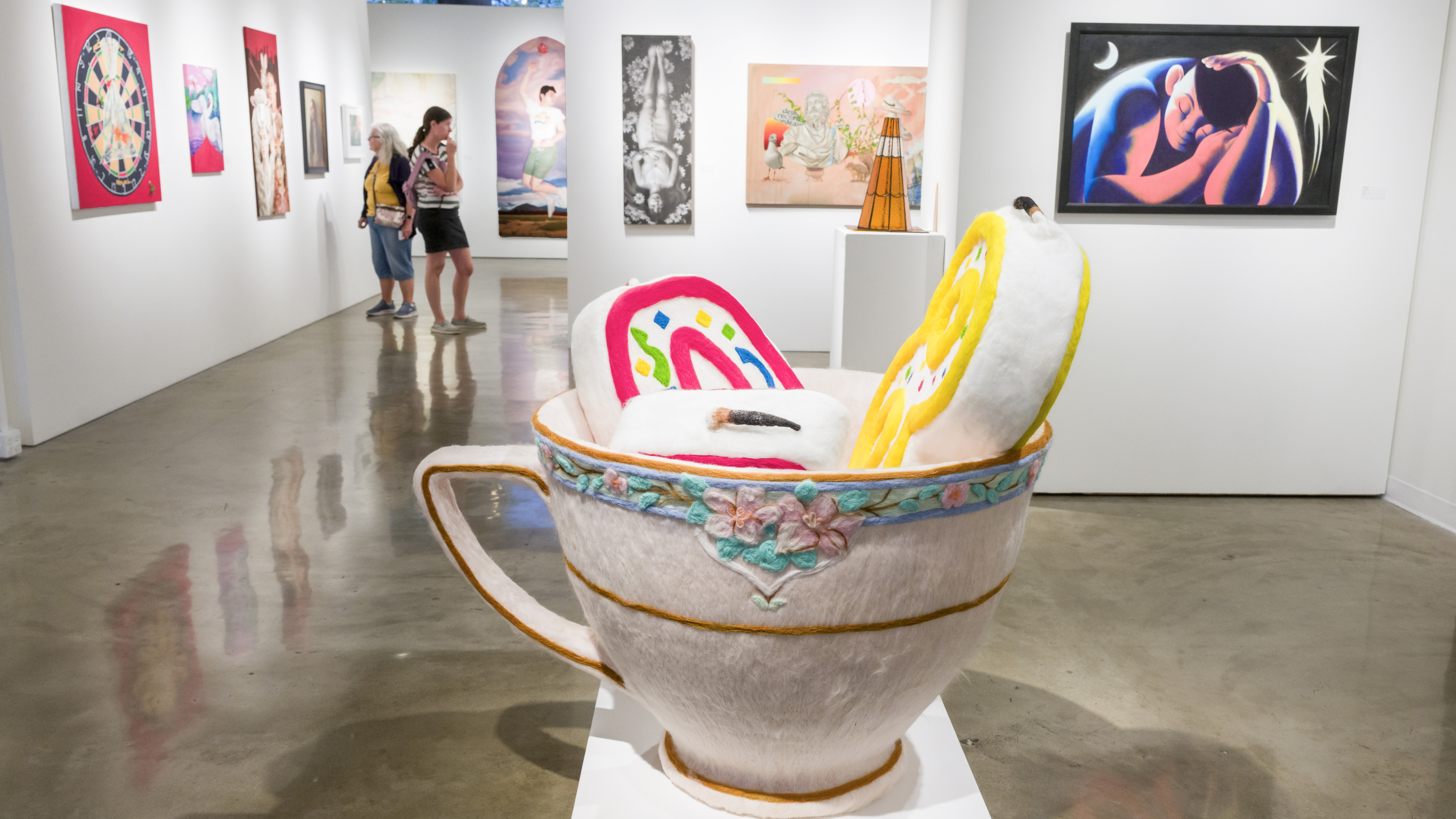 The art piece, âNot too sweet,â center, by Doris Rivera...