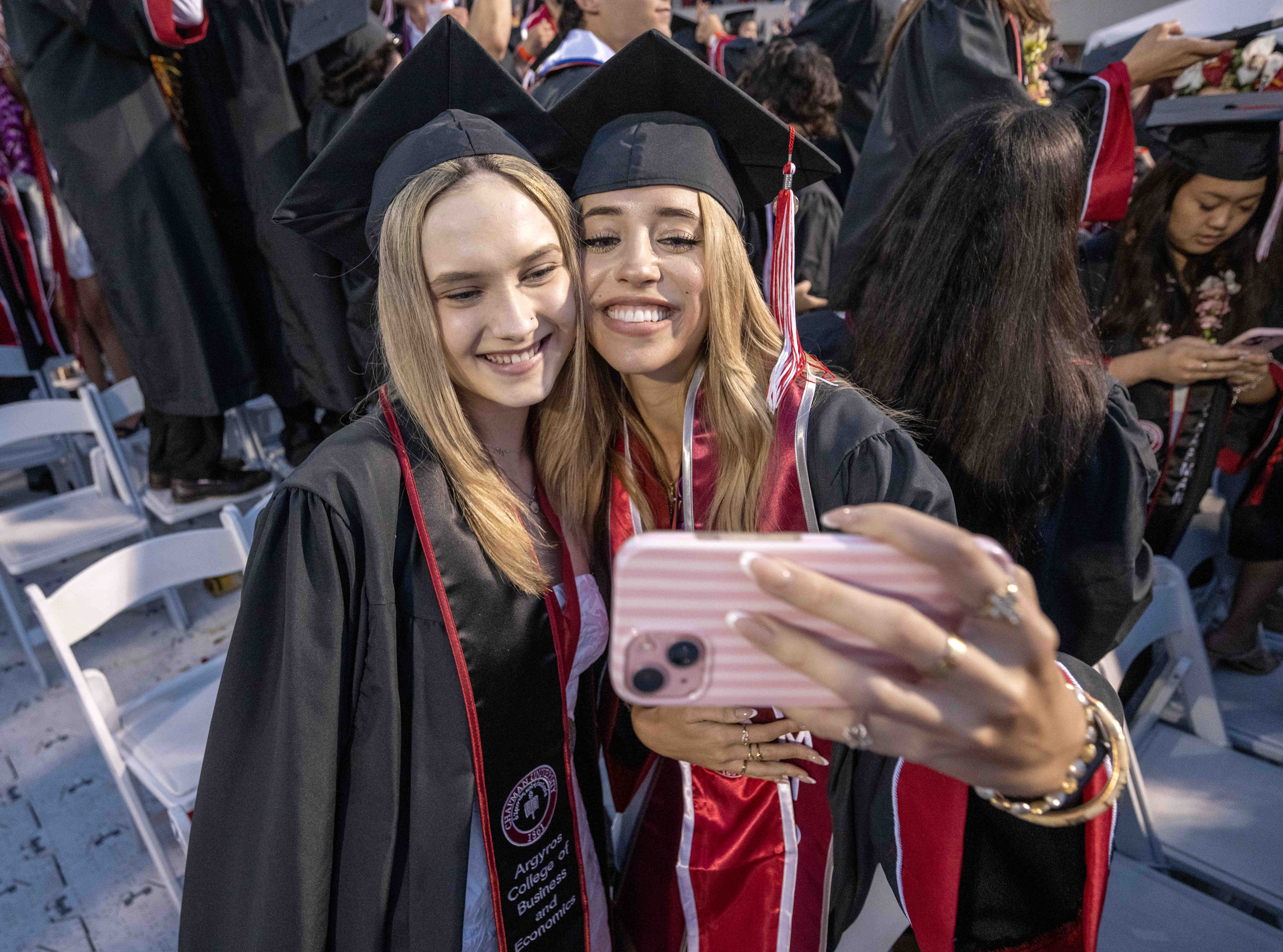 Karli Coolman, left, a Business Administration major, and Holly Sundquinst,...