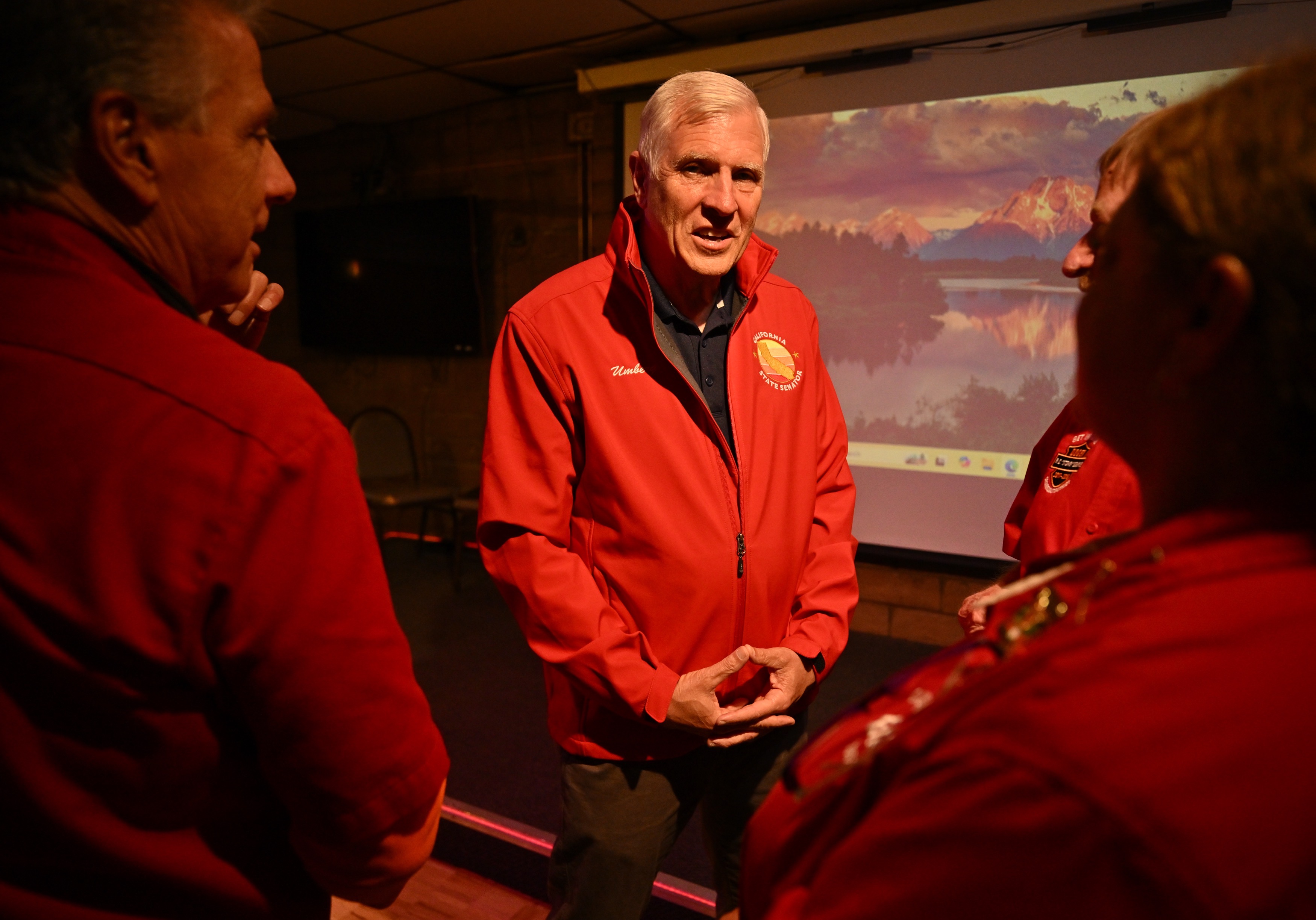 State Senator Tom Umberg visits with Elks at the Elks...