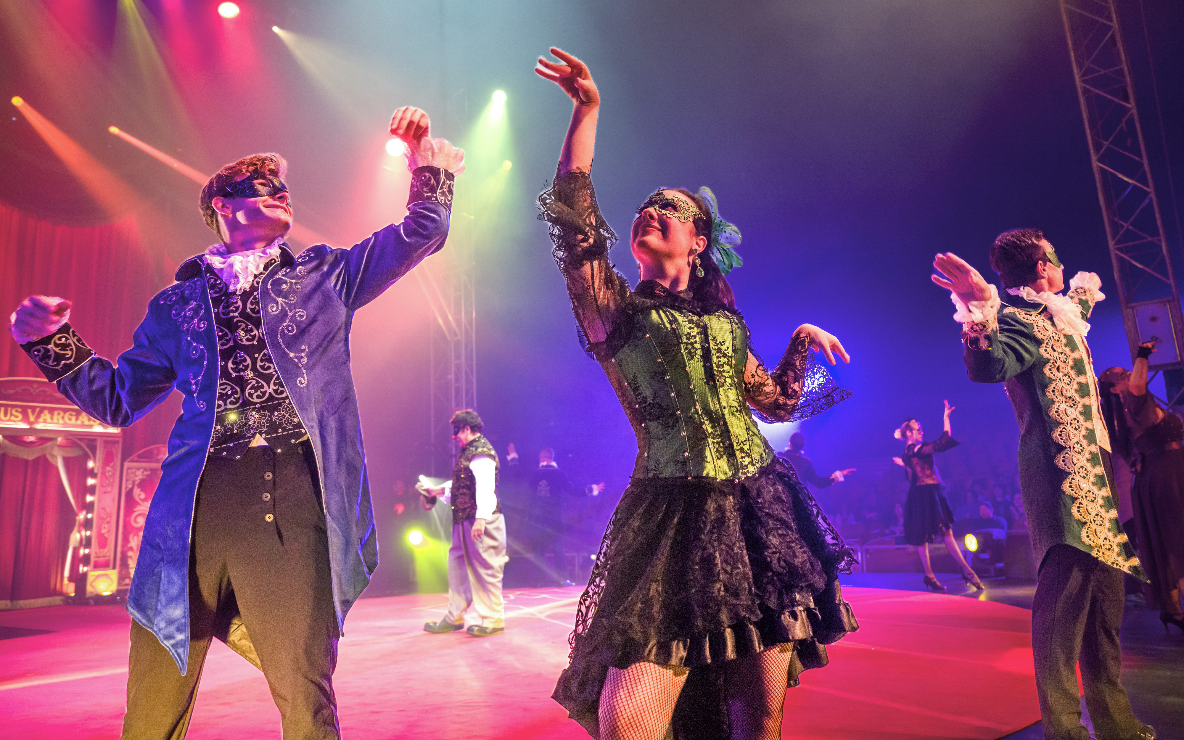 Circus Vargas performers take the center ring for the opening...