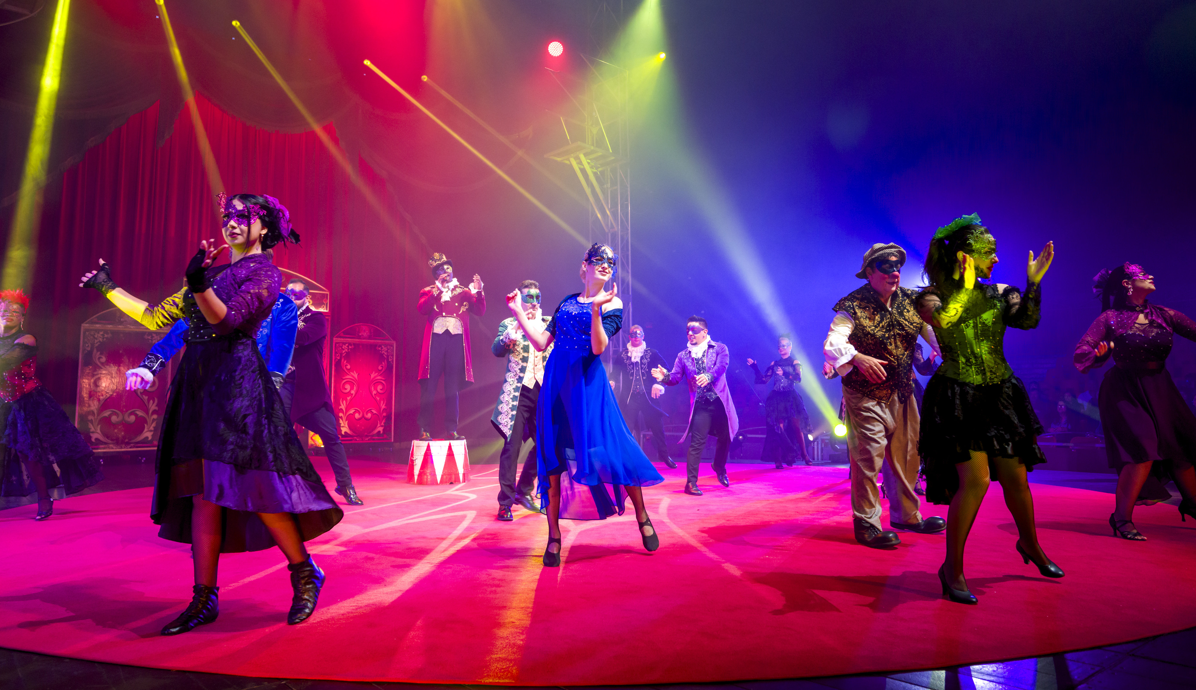 Circus Vargas performers take the center ring for the opening...