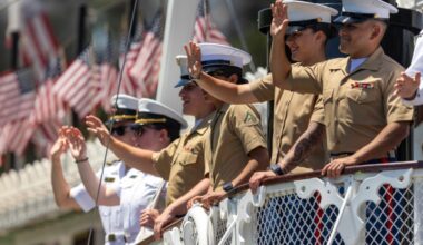 Disneyland honors U.S. military with F-18 flyover and Navy marching band – Orange County Register
