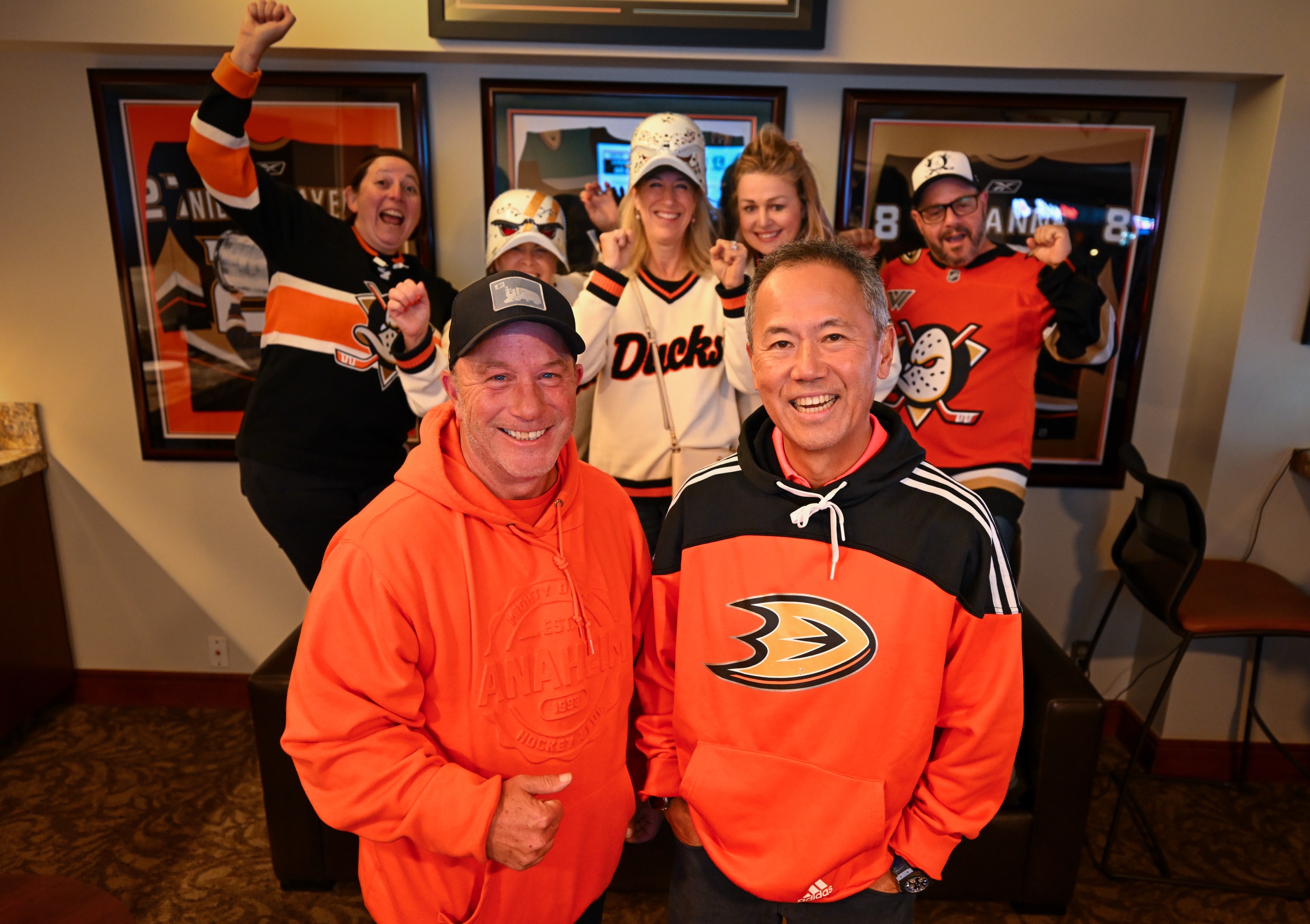 Long-time season ticket holders Ed LeBeau, of Santa Ana and...