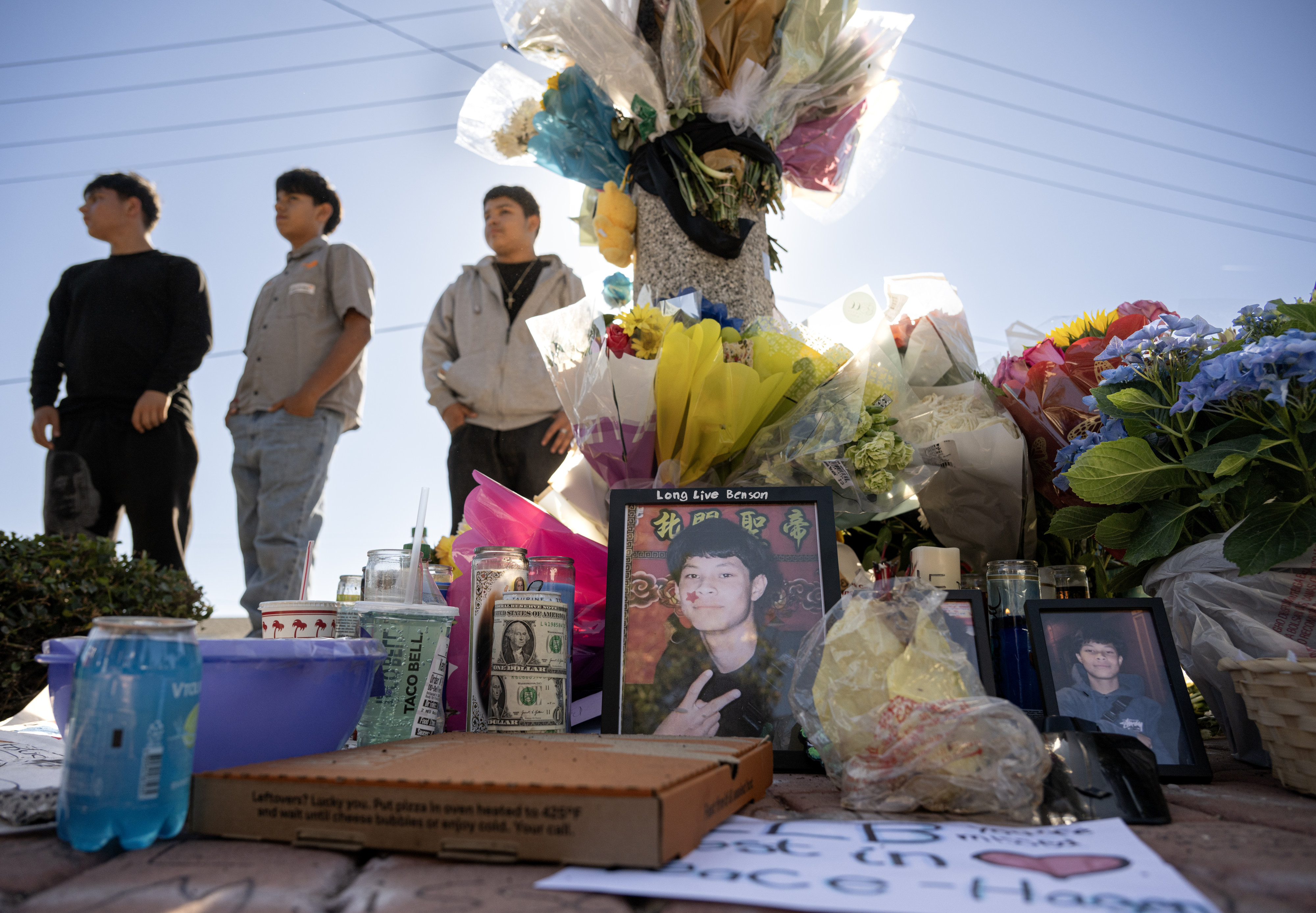 Friends pay tribute to a 13-year-old boy who crashed his...