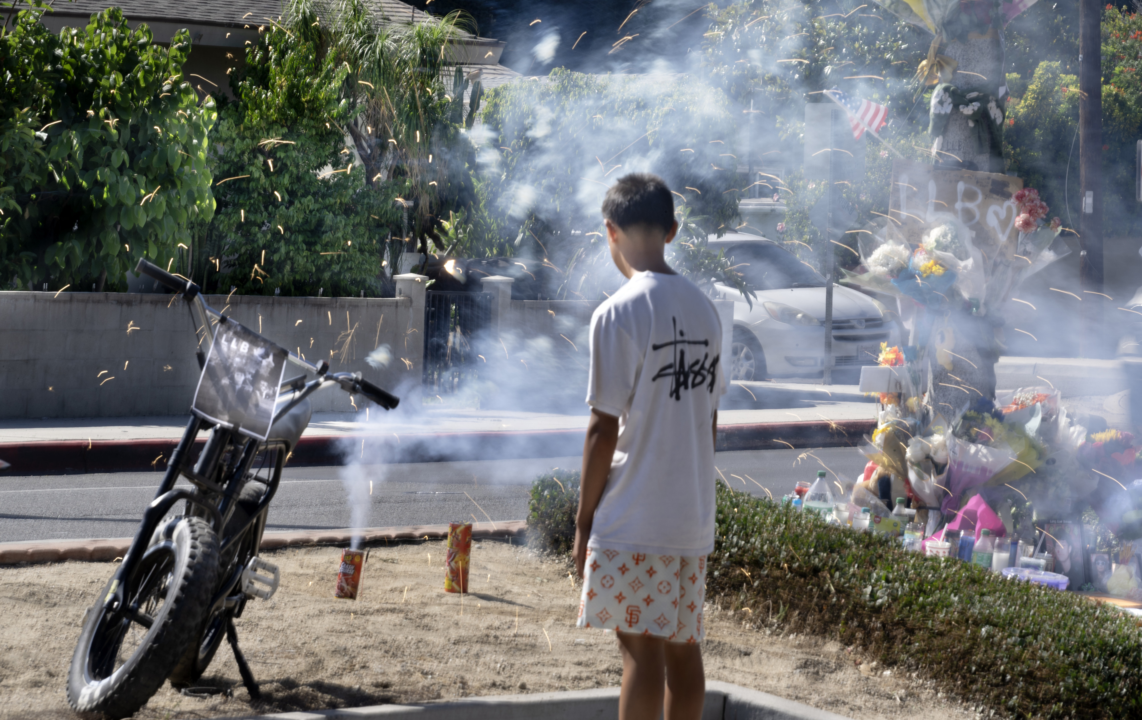 Friends pay tribute to a 13-year-old boy who crashed his...