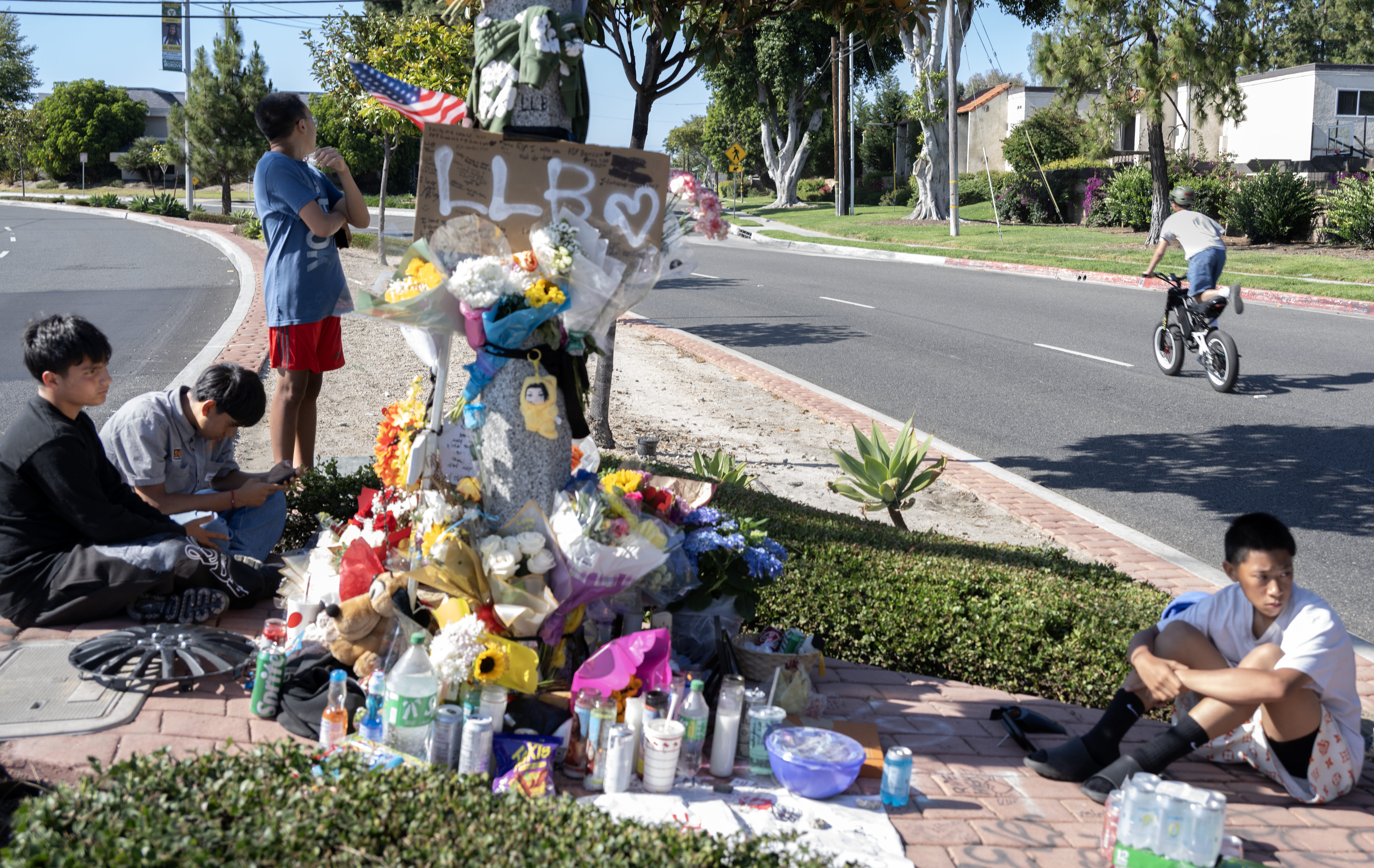 Friends pay tribute to a 13-year-old boy who crashed his...