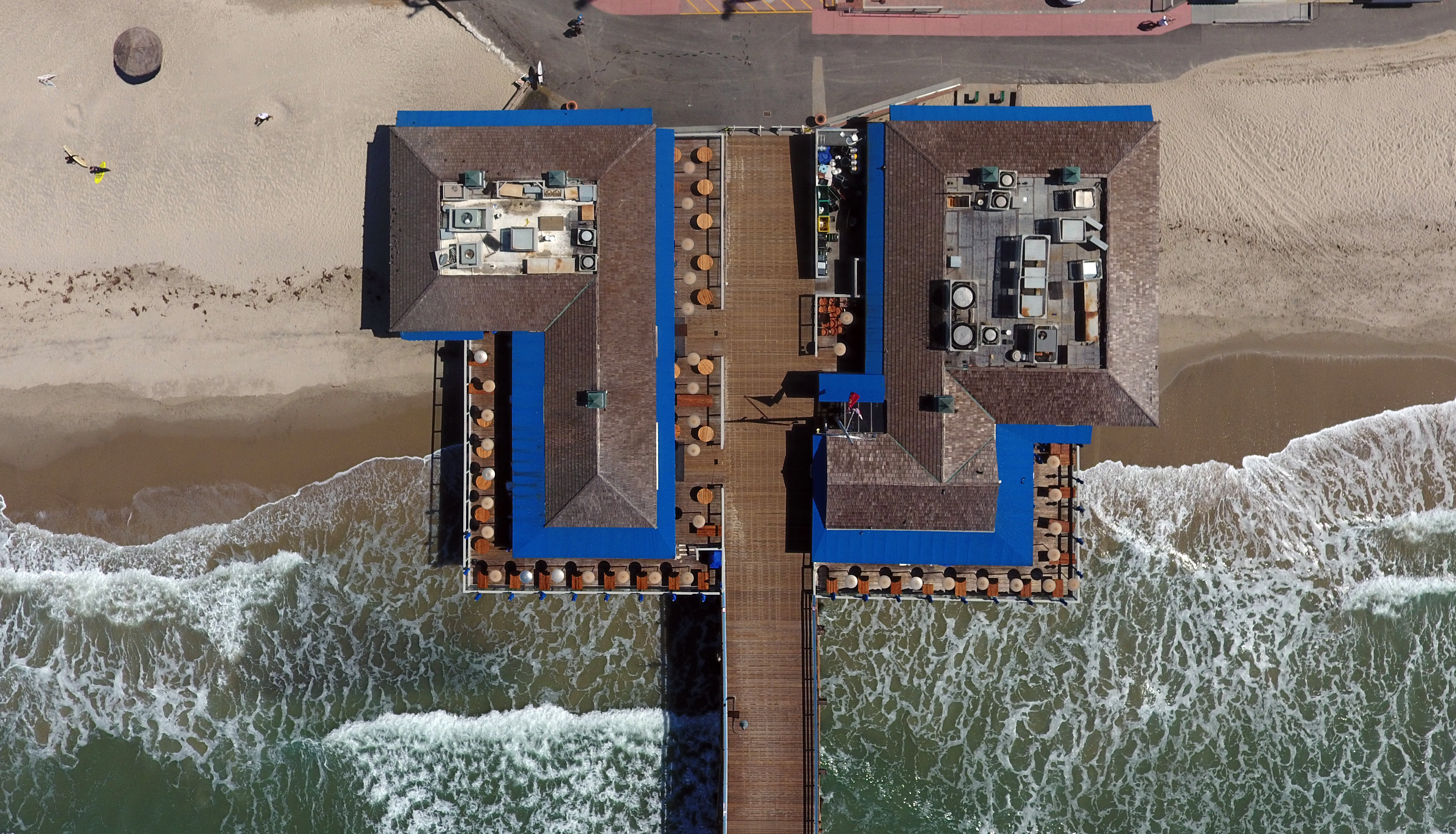 The Fishermanâs Restaurant and Bar is empty and the pier...
