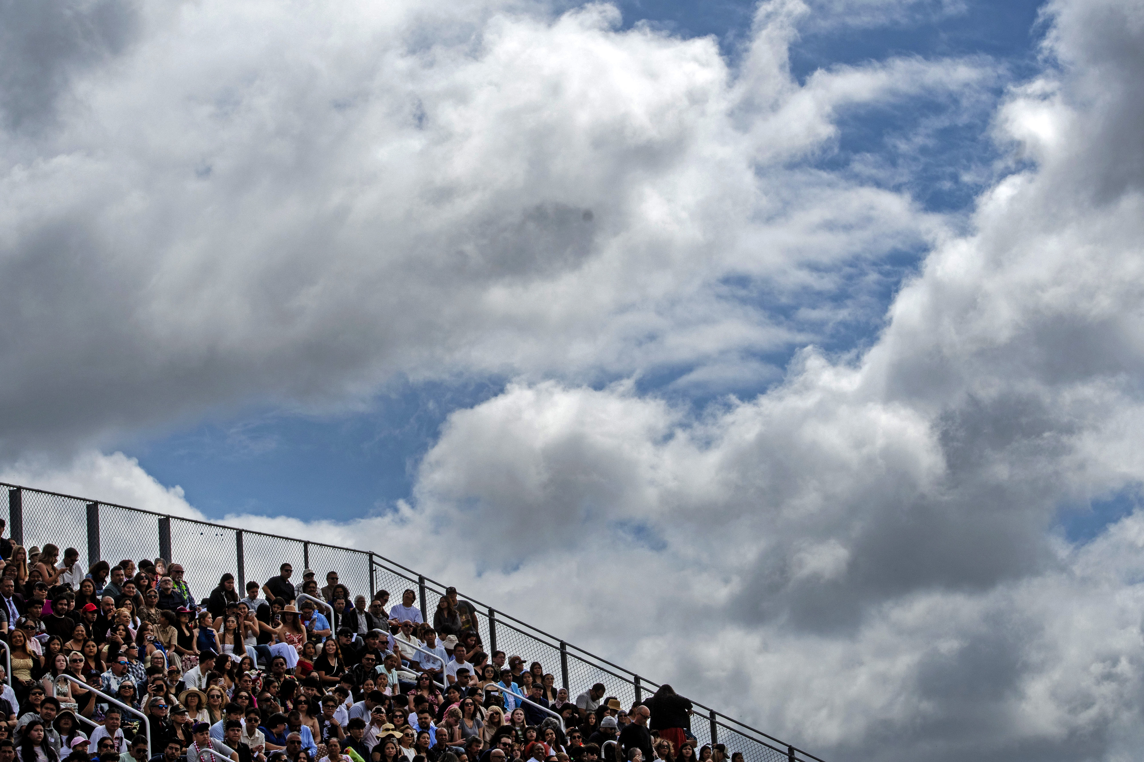 Family and friends fill the stadium during the Garden Grove...
