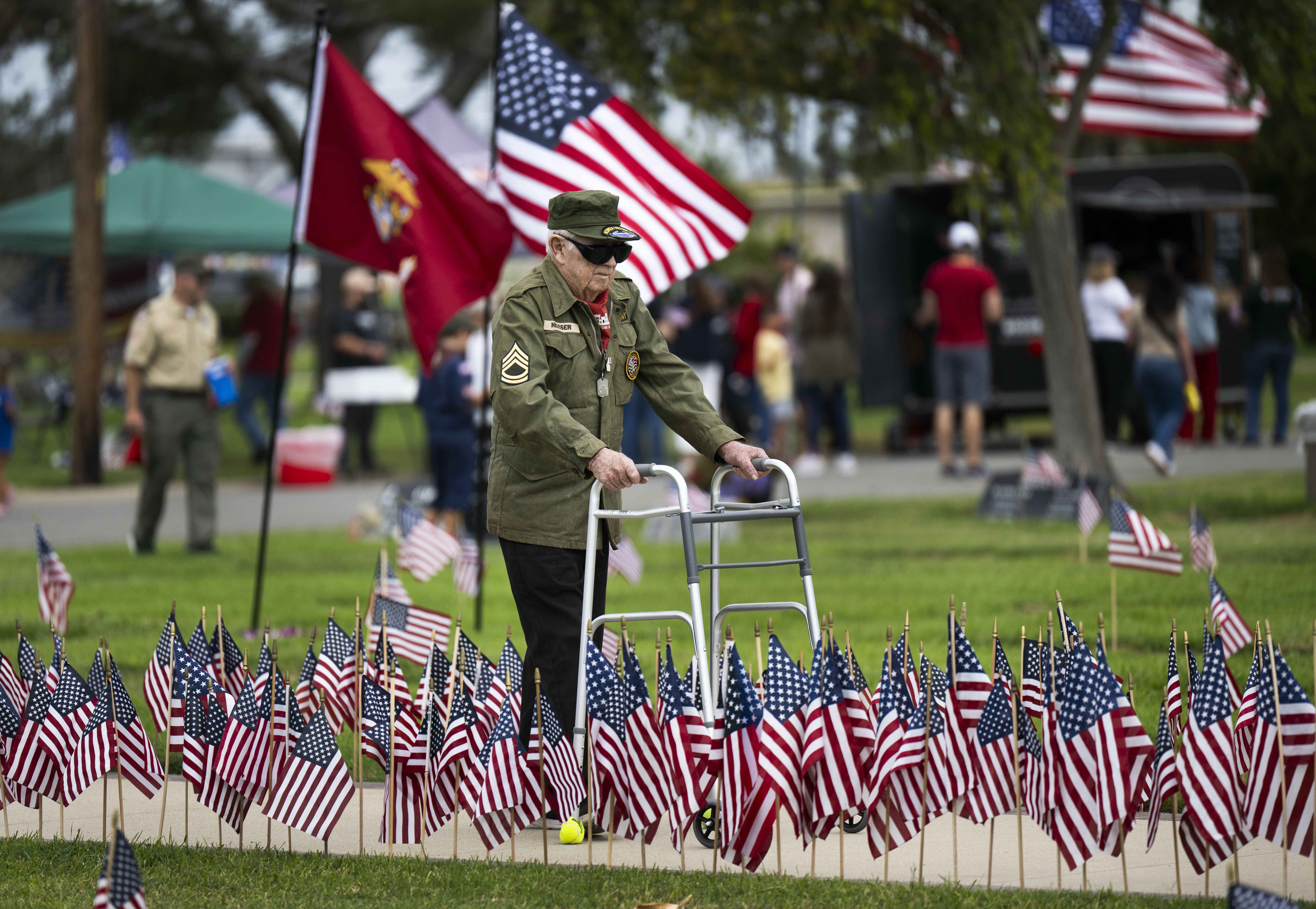 Wes Houser of Costa Mesa arrives for the Memorial Day...