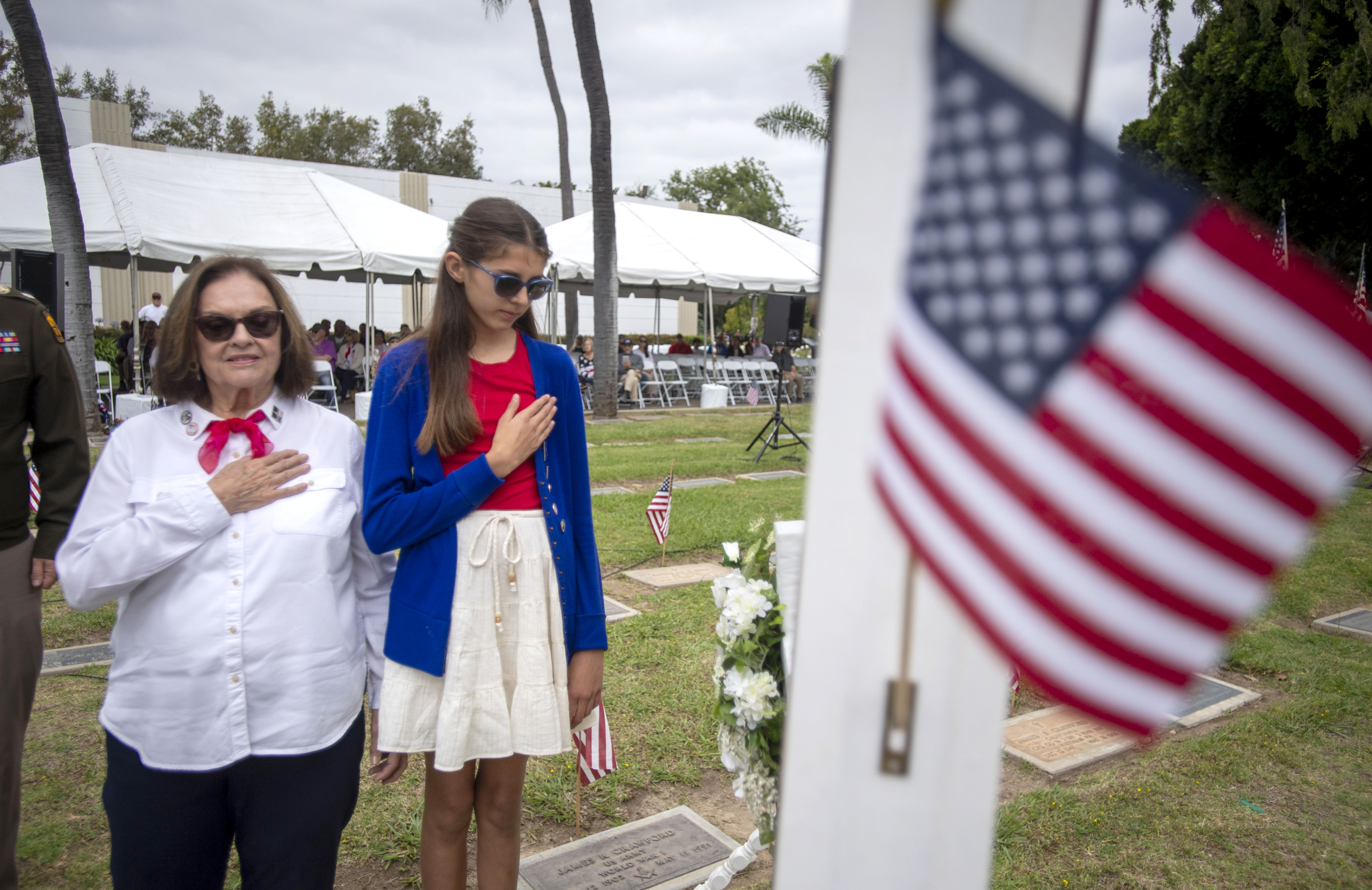 Cheryl Wagner with her grand daughter Madeline Morris 11, presented...