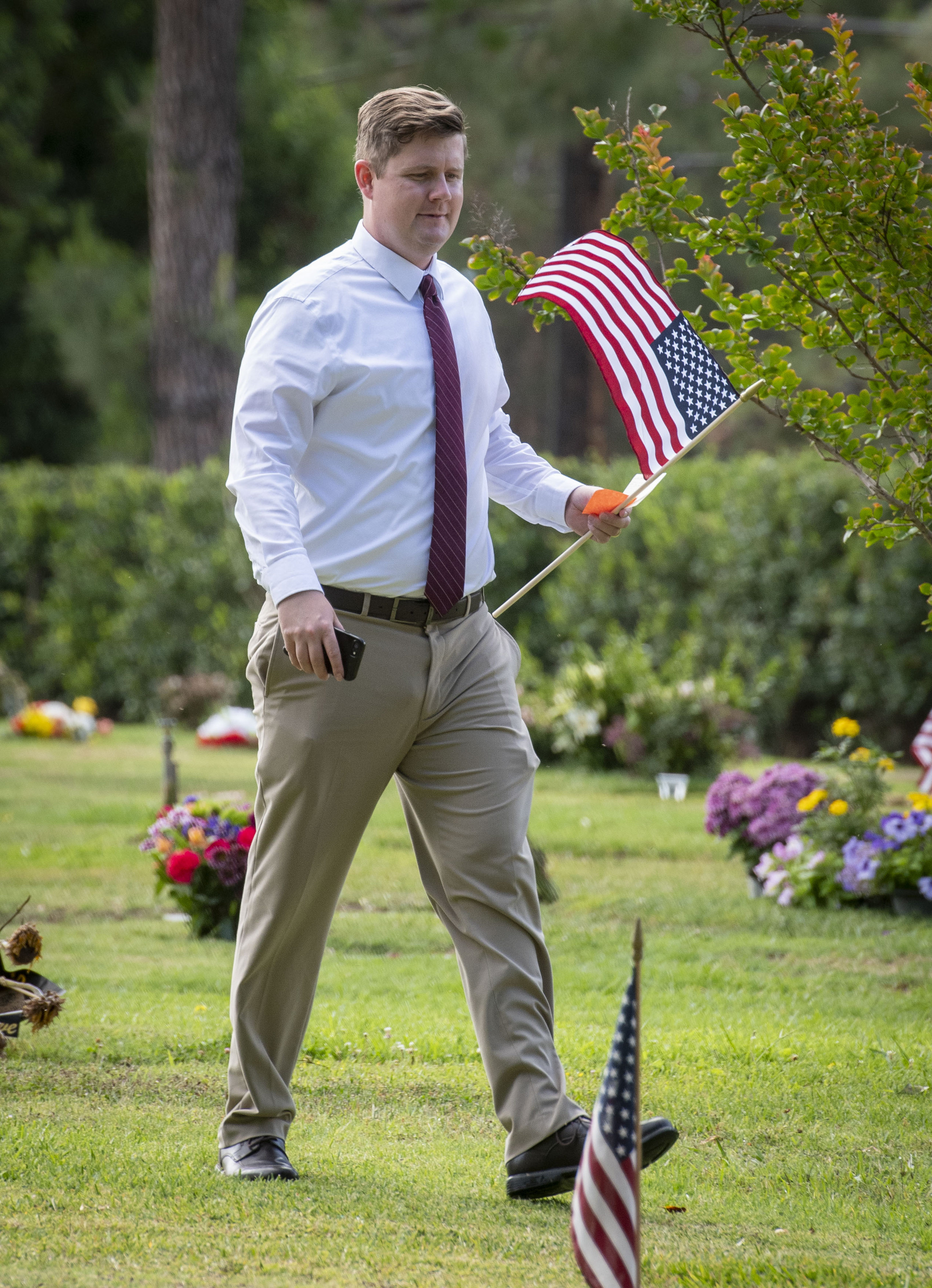 Austin Taylor with Loma Vista Memorial Park looks to find...