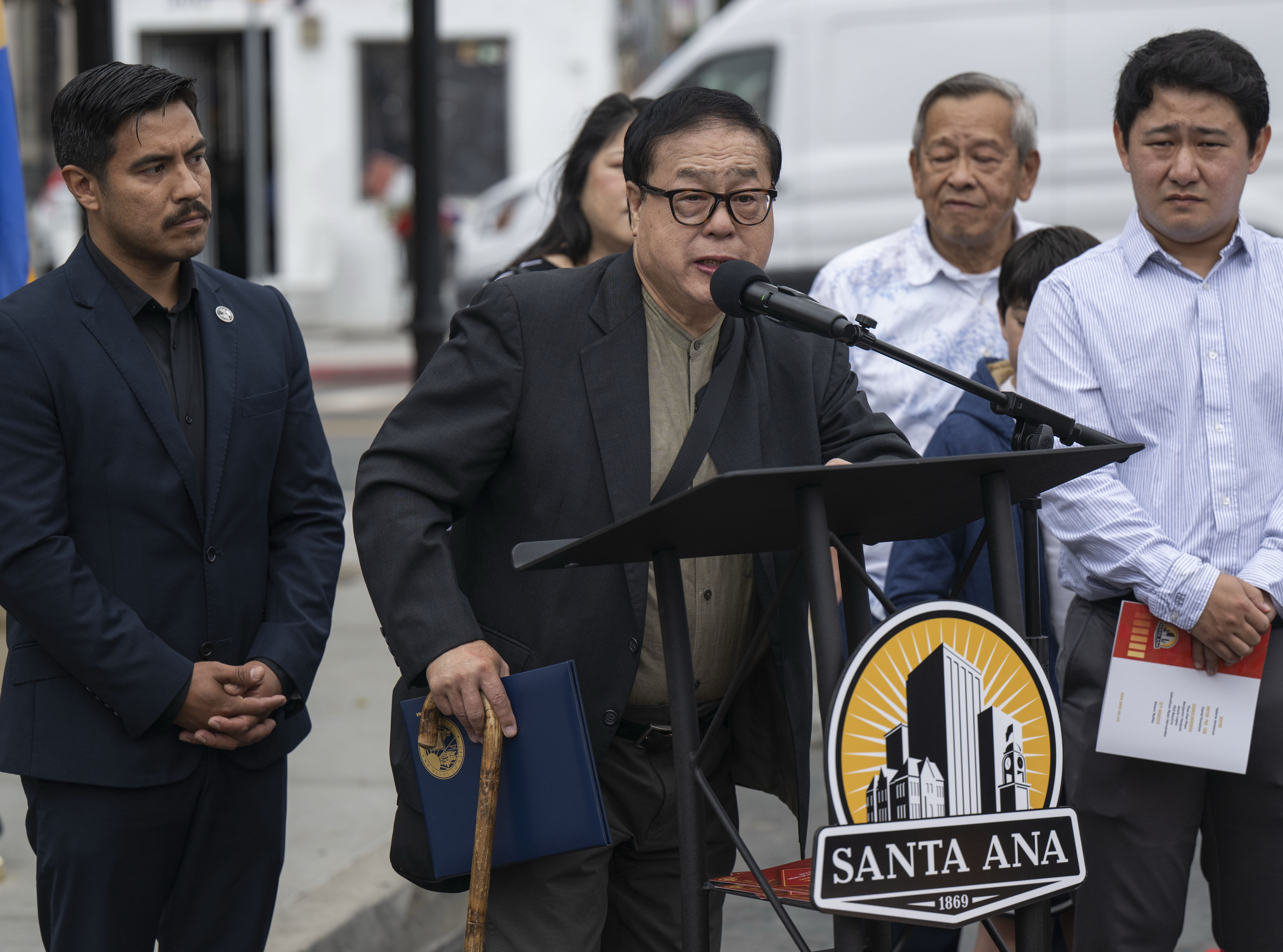 Alan Woo, chair of the Santa Ana Chinatown Apology and...