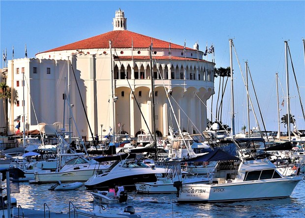 A view of the famous iconic casino building on Catalina Island.  (Photo by David Dickstein)