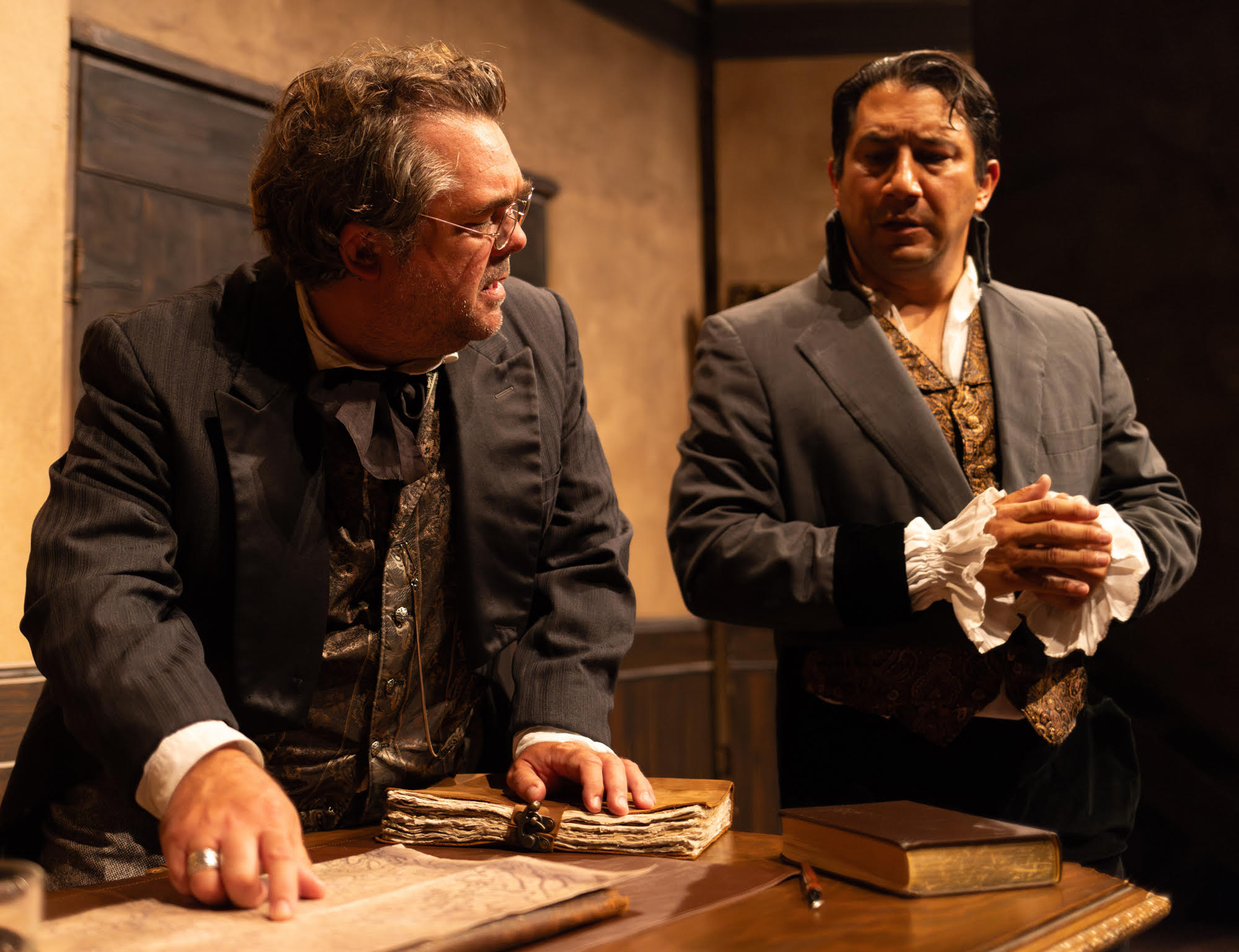 The Deputy Mayor (Kevin Currie) questions Don Diego Vega, (Andy...