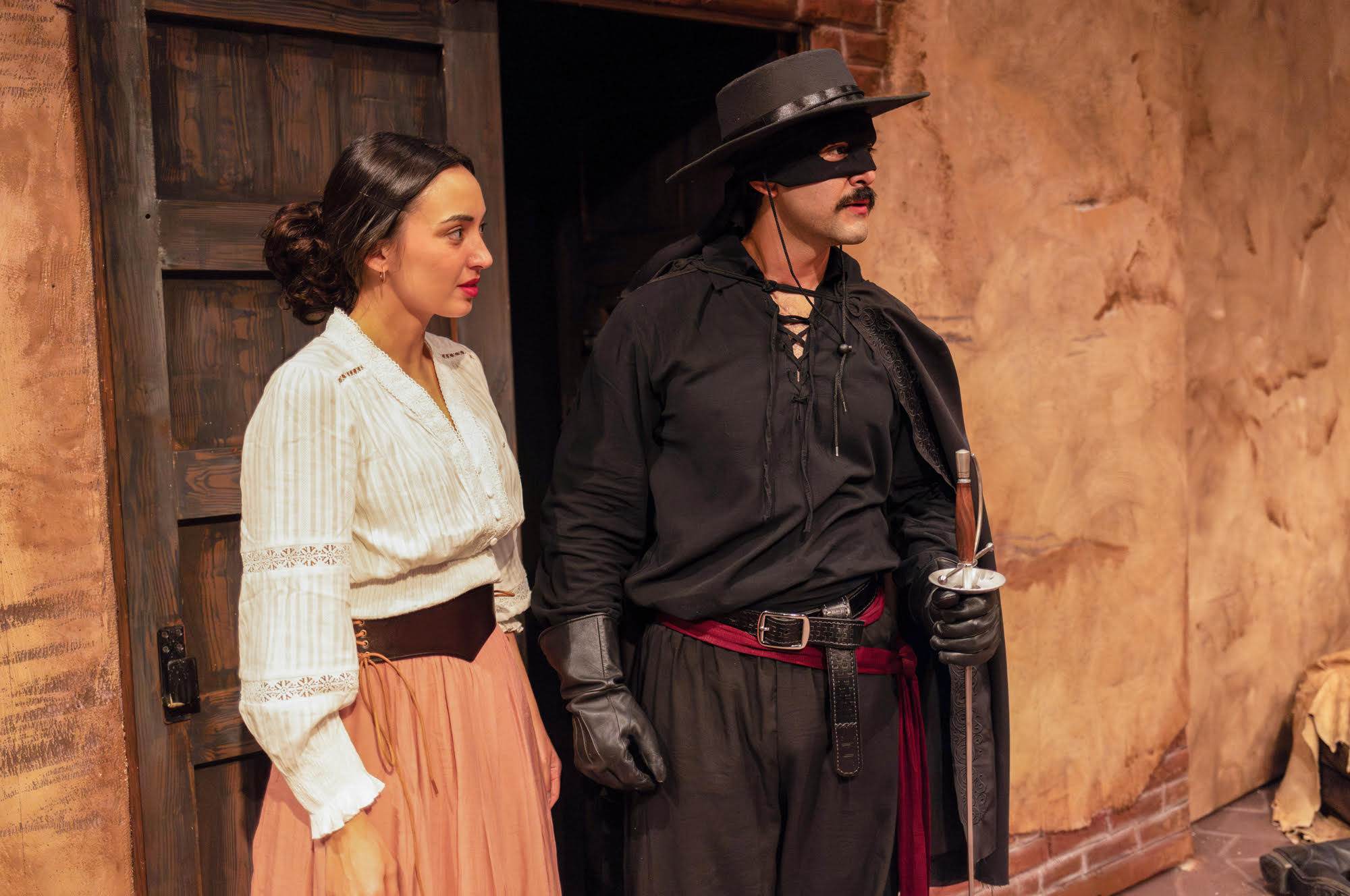 Felina (Alexandra Young) and Zorro (Justyn Gonzalez) share a moment...
