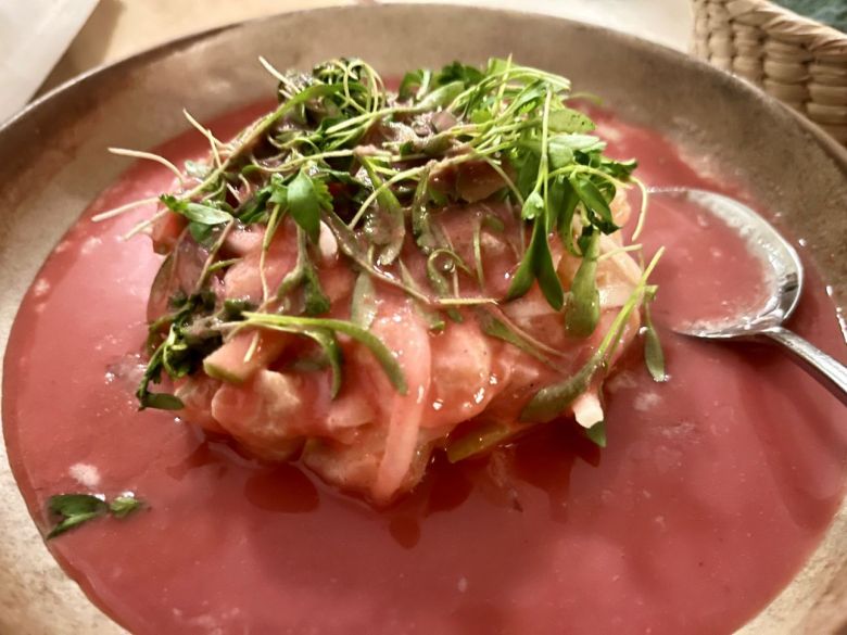 Salmon ceviche