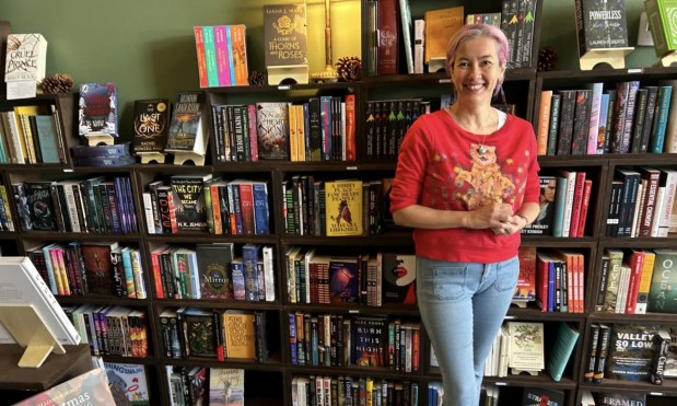 Ana Buckley, seen here on Dec. 21, 2024, is the owner of the bookstore Fables & Fancies in Sierra Madre. (Photo by Erik Pedersen/SCNG)
