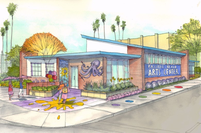 An artist’s rendering of the proposed PB Arts Center. (Courtesy of PB Arts Center)