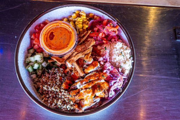 The Berliner bowl at Spitz is a favorite of Spitz Mediterranean Restaurant co-owner Shealin Brennan-Law. (Courtesy of Spitz Mediterranean)