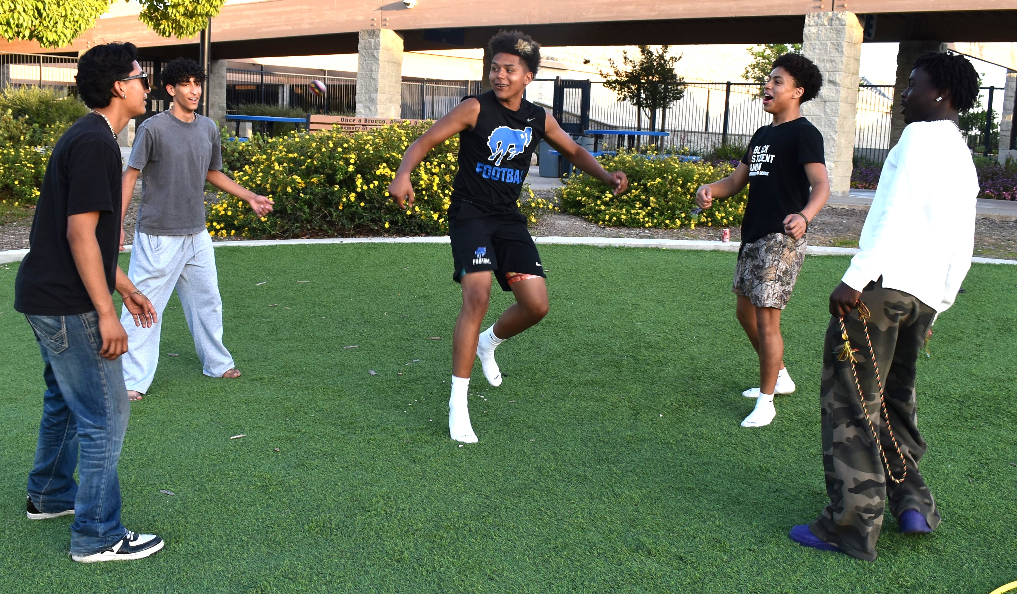 Among those playing hacky sack during the BSU Link-Up were...