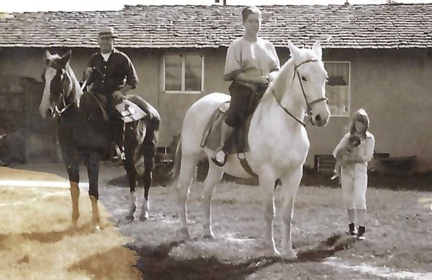 Edward and Juanita Harmon rode horses in Poway after moving from Orange County in 1966. (Courtesy Sherry Harmon-Urena)