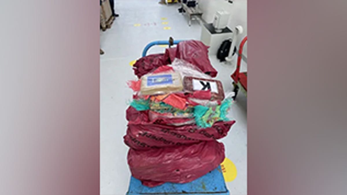 Packages of suspected cocaine